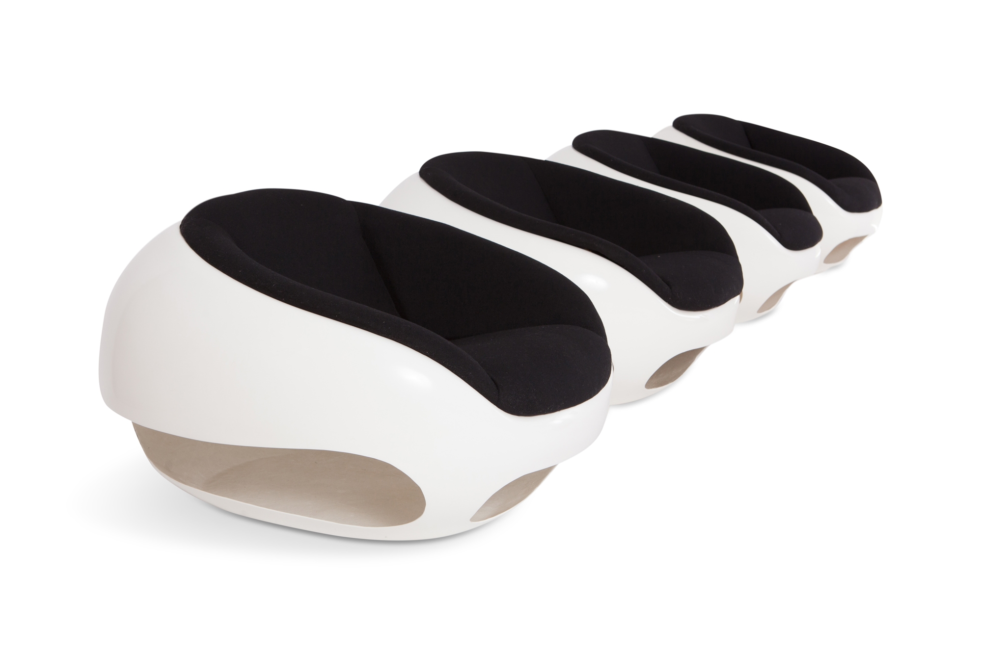 Mario Sabot Sculptural Fiberglass Lounge Chairs - 1960s