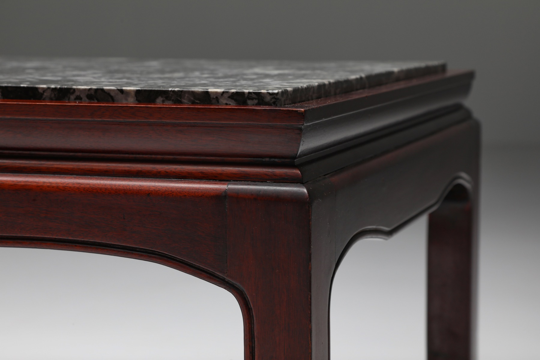 Art Deco De Coene Marble and Mahogany Coffee Table - 1950's