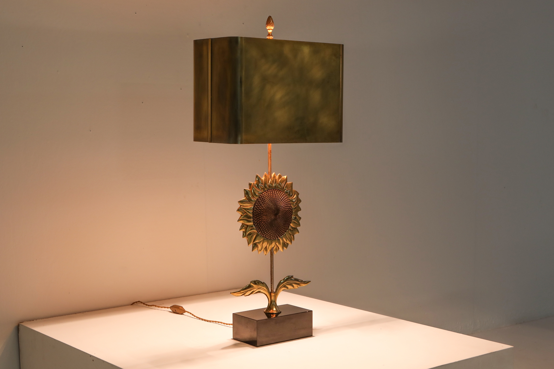 Maison Jansen Sunflower Pair of Lamps - 1970's