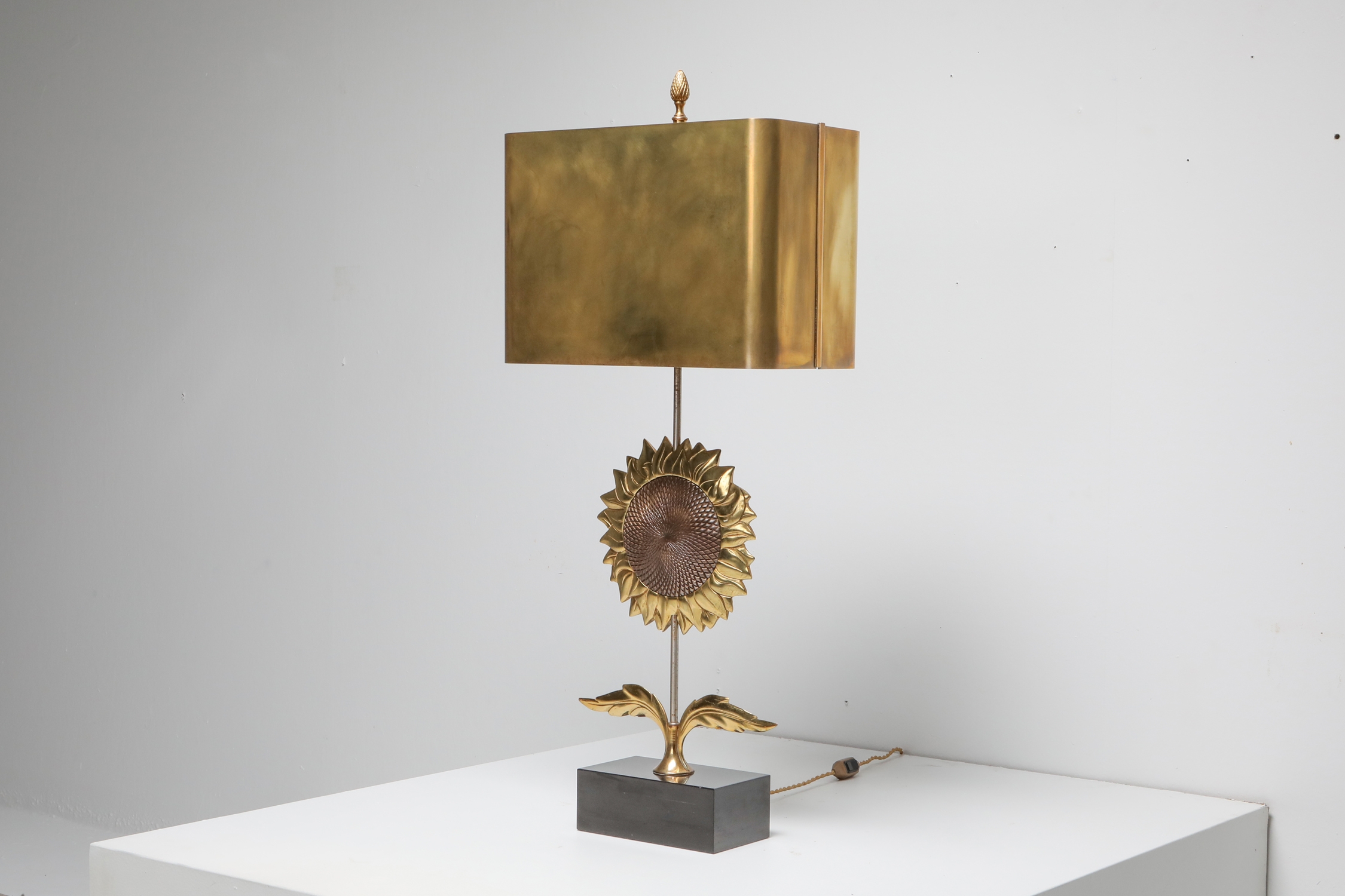 Maison Jansen Sunflower Pair of Lamps - 1970's