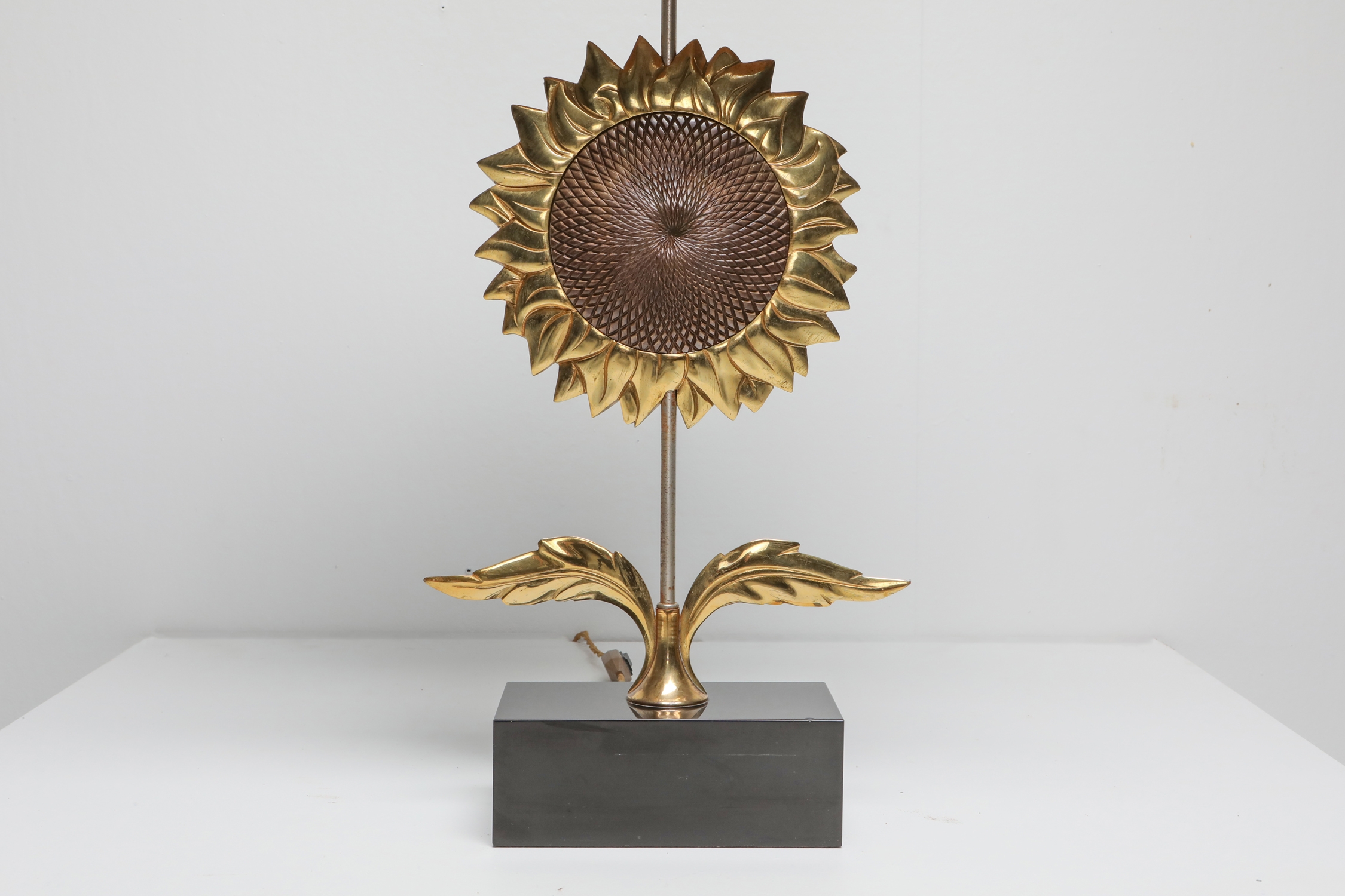 Maison Jansen Sunflower Pair of Lamps - 1970's