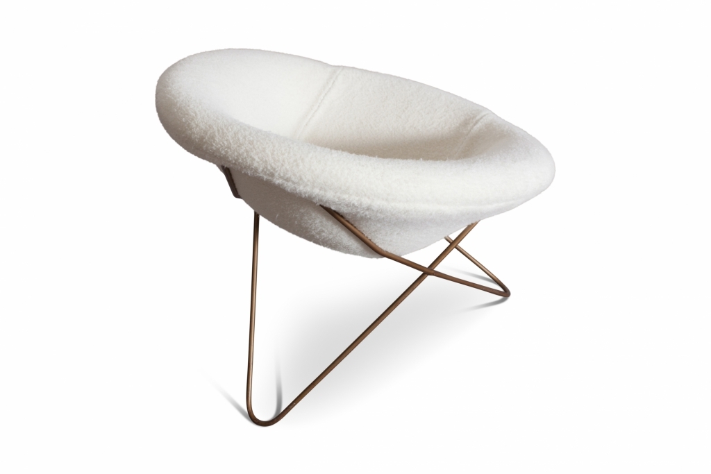 Jean Royère easy chair in Pierre Frey fabric - 1950s