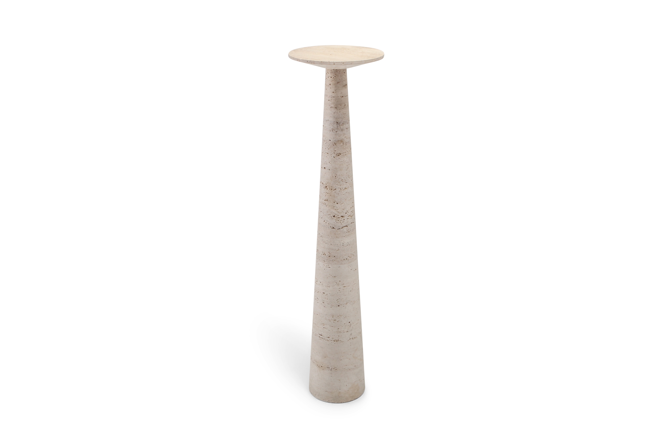 Angelo Mangiarotti Travertine Pedestal - 1980s