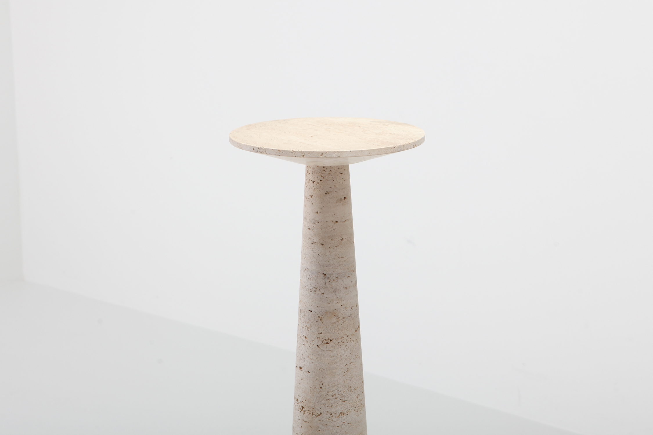 Angelo Mangiarotti Travertine Pedestal - 1980s