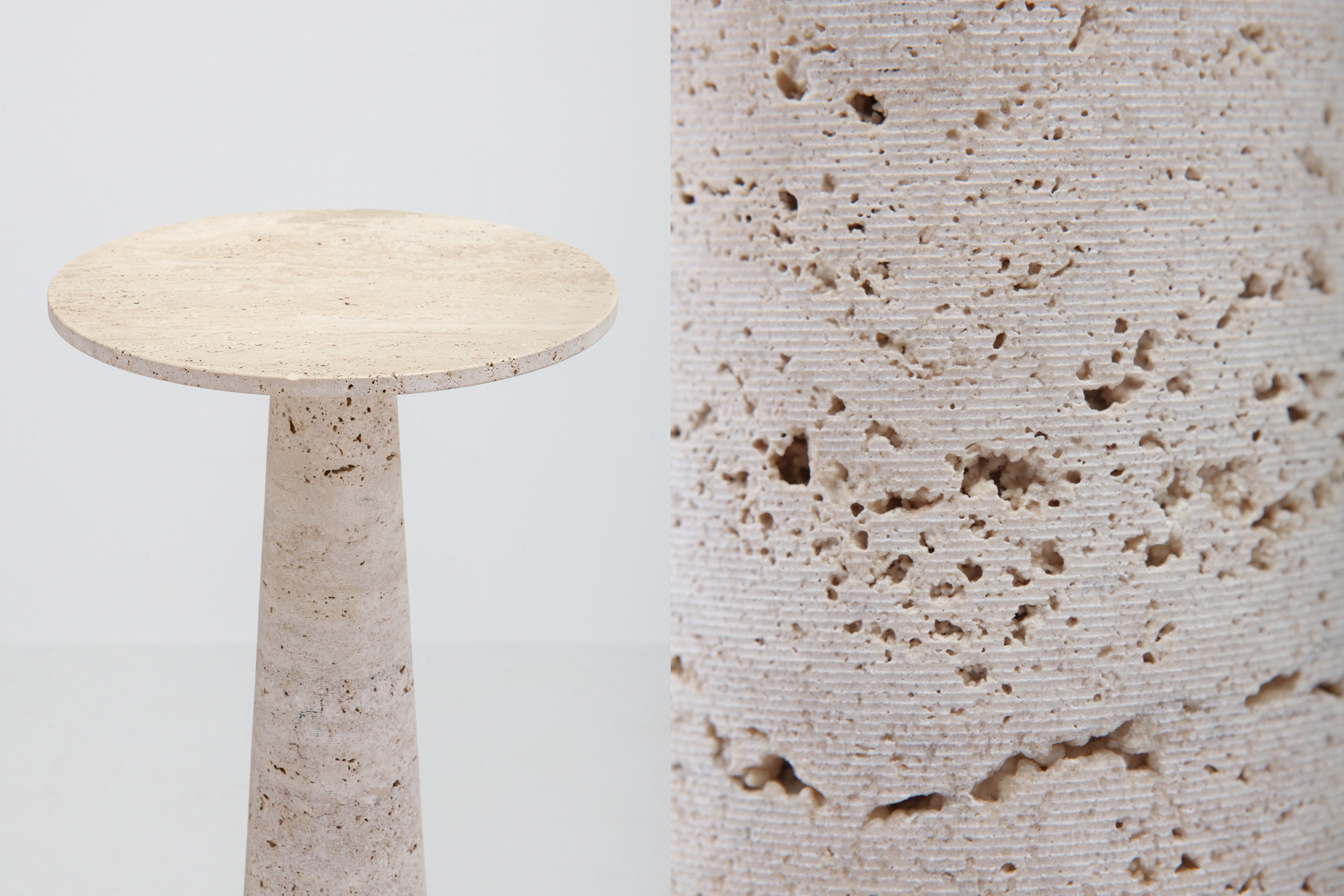 Angelo Mangiarotti Travertine Pedestal - 1980s