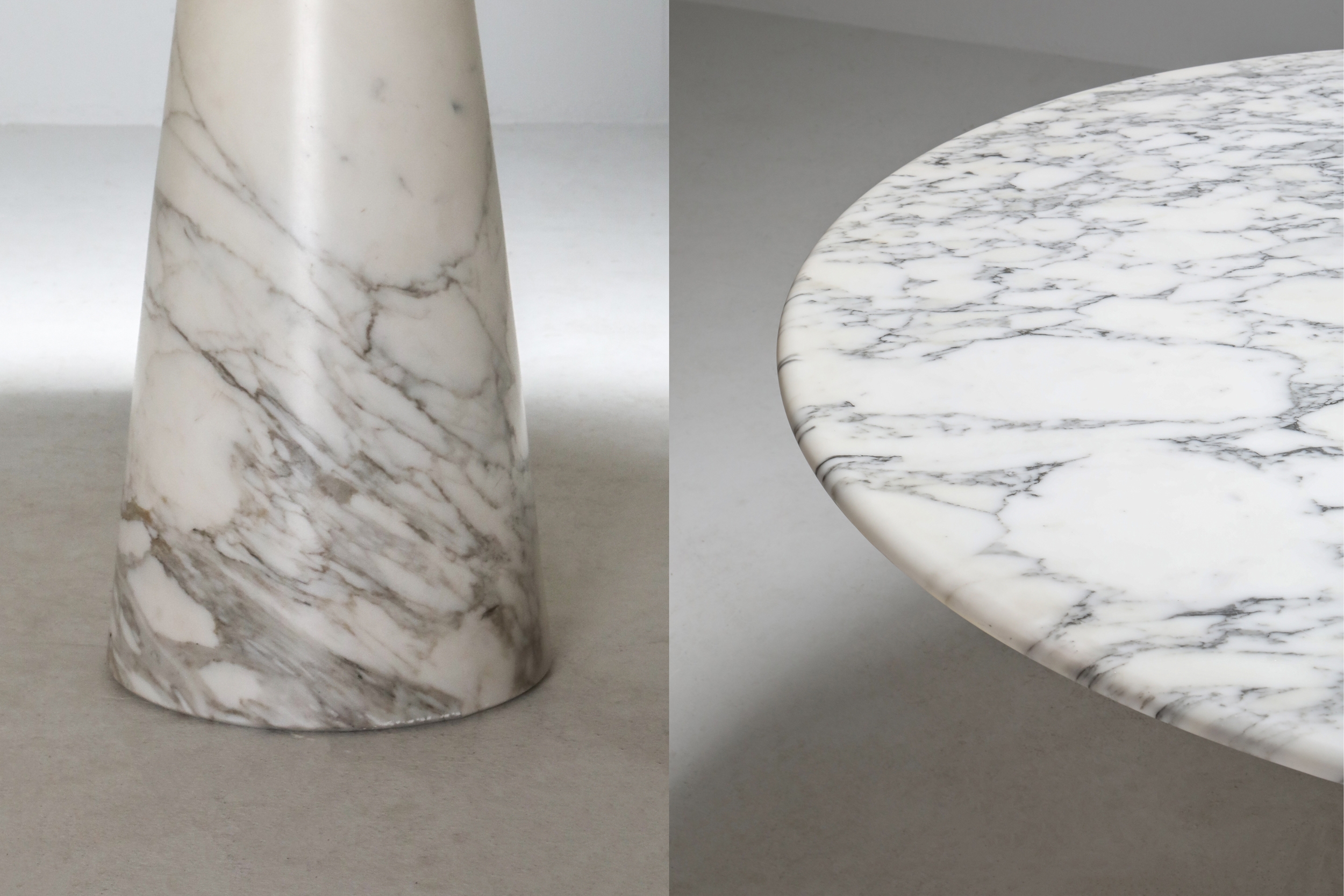 Calacatta marble dining table by Angelo Mangiarotti for Skipper - 1972