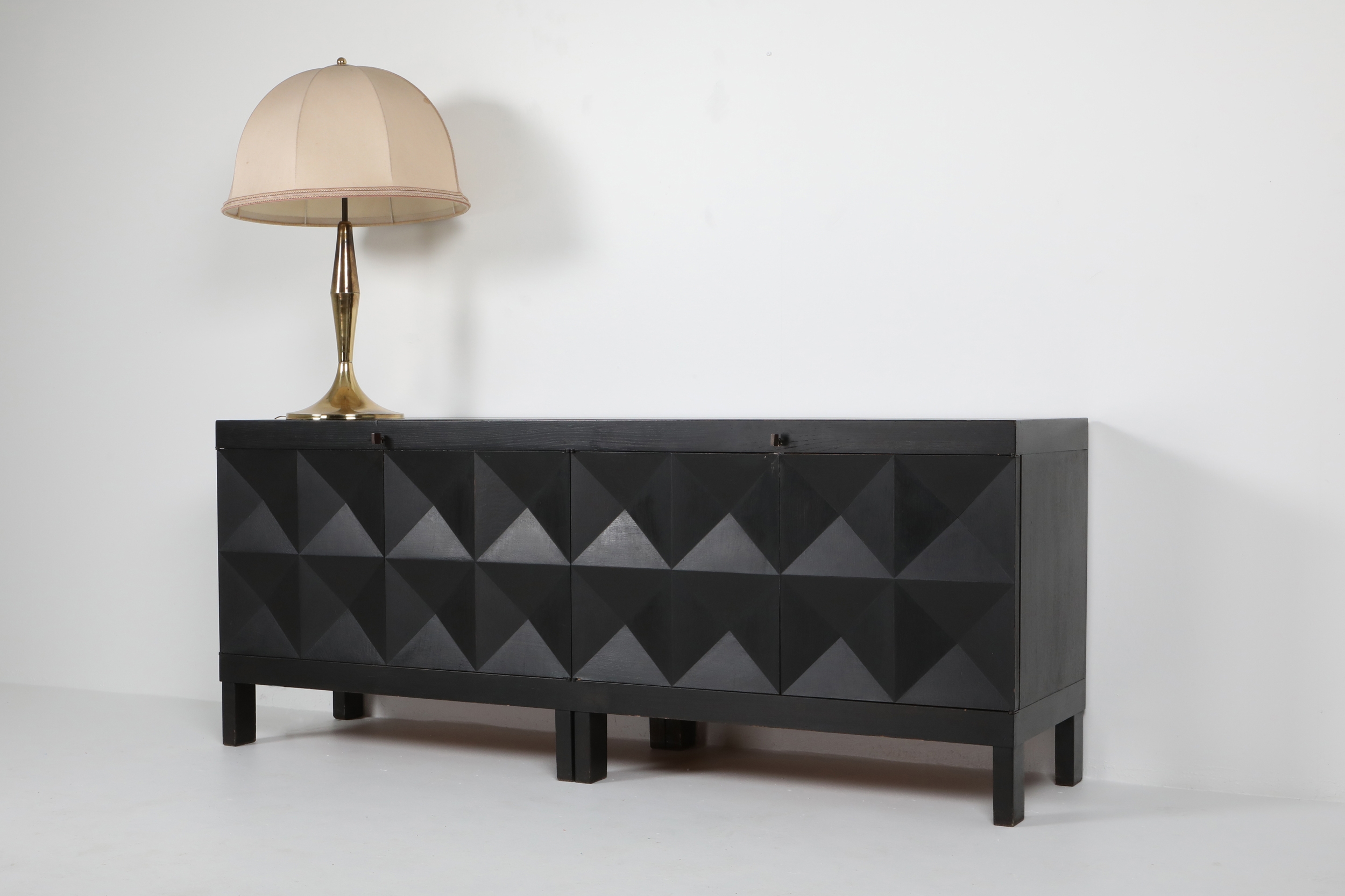 De Coene brutalist stained oak credenza - 1970's