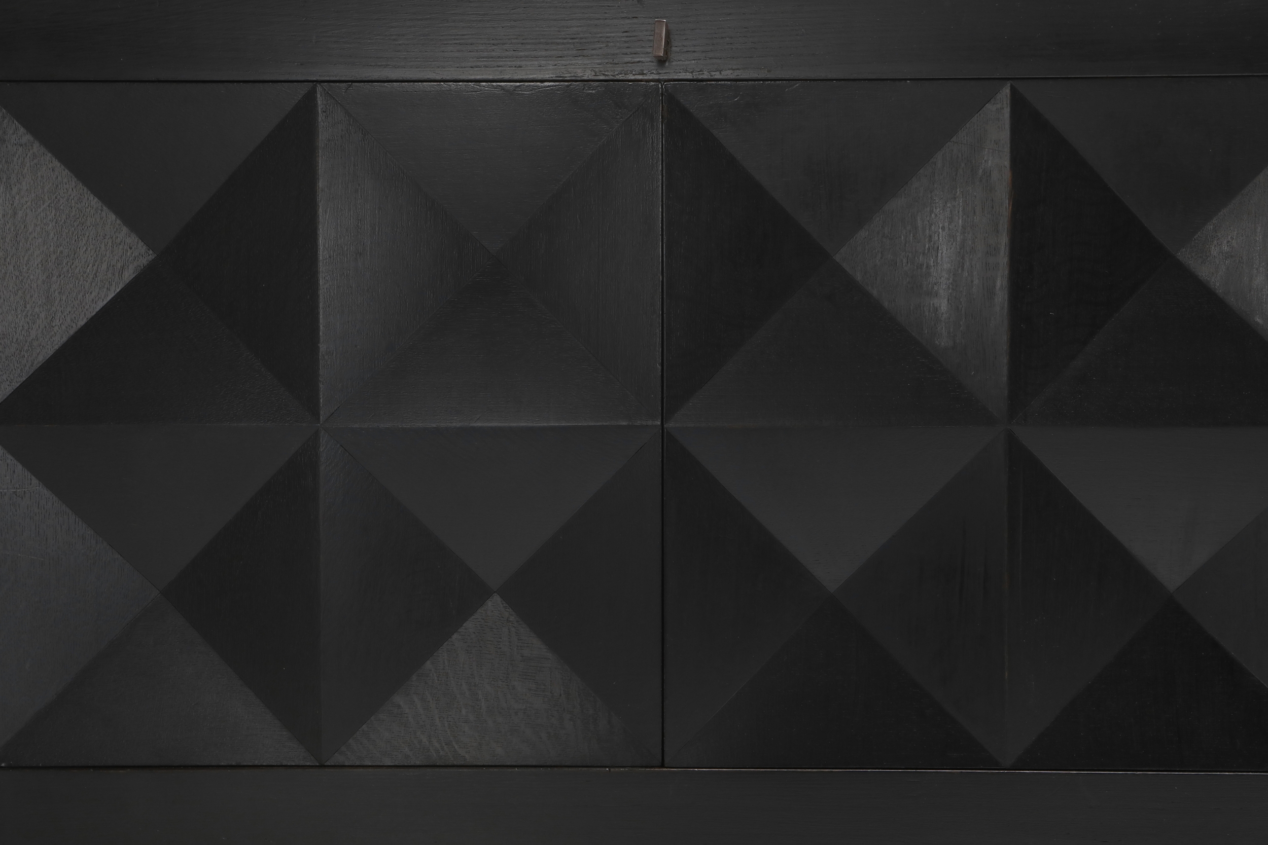 De Coene brutalist stained oak credenza - 1970's
