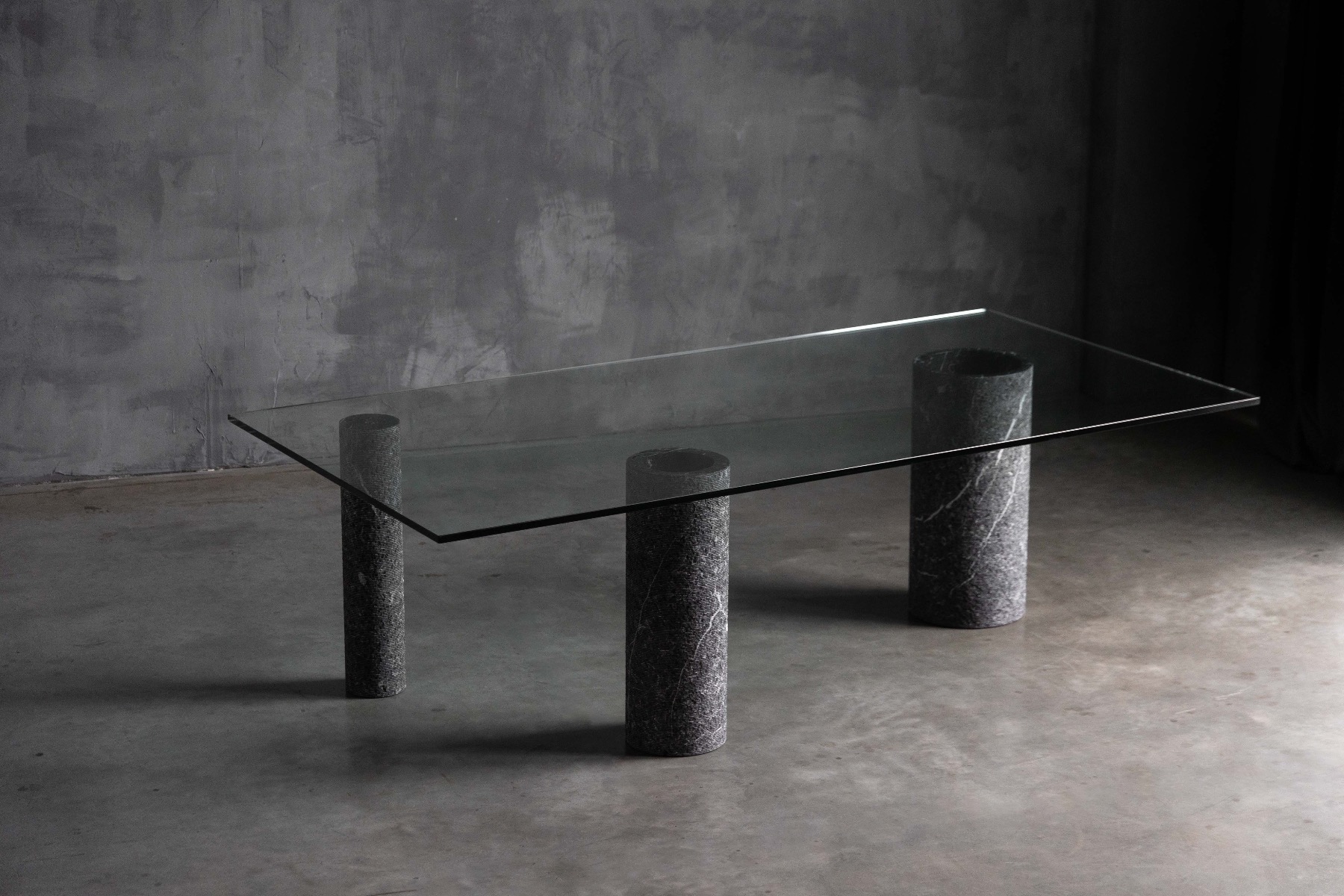 Marble and Glass Dining Table by Massimo Vignelli, Italy – 1980s
