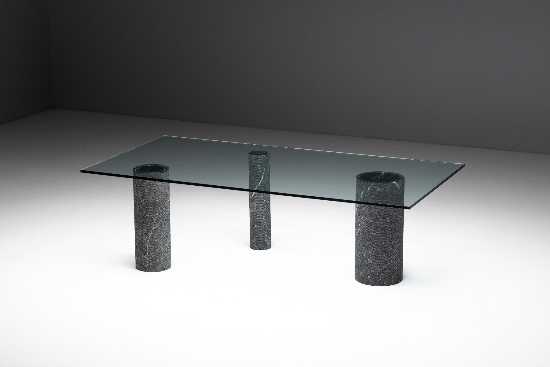Marble and Glass Dining Table by Massimo Vignelli, Italy – 1980s