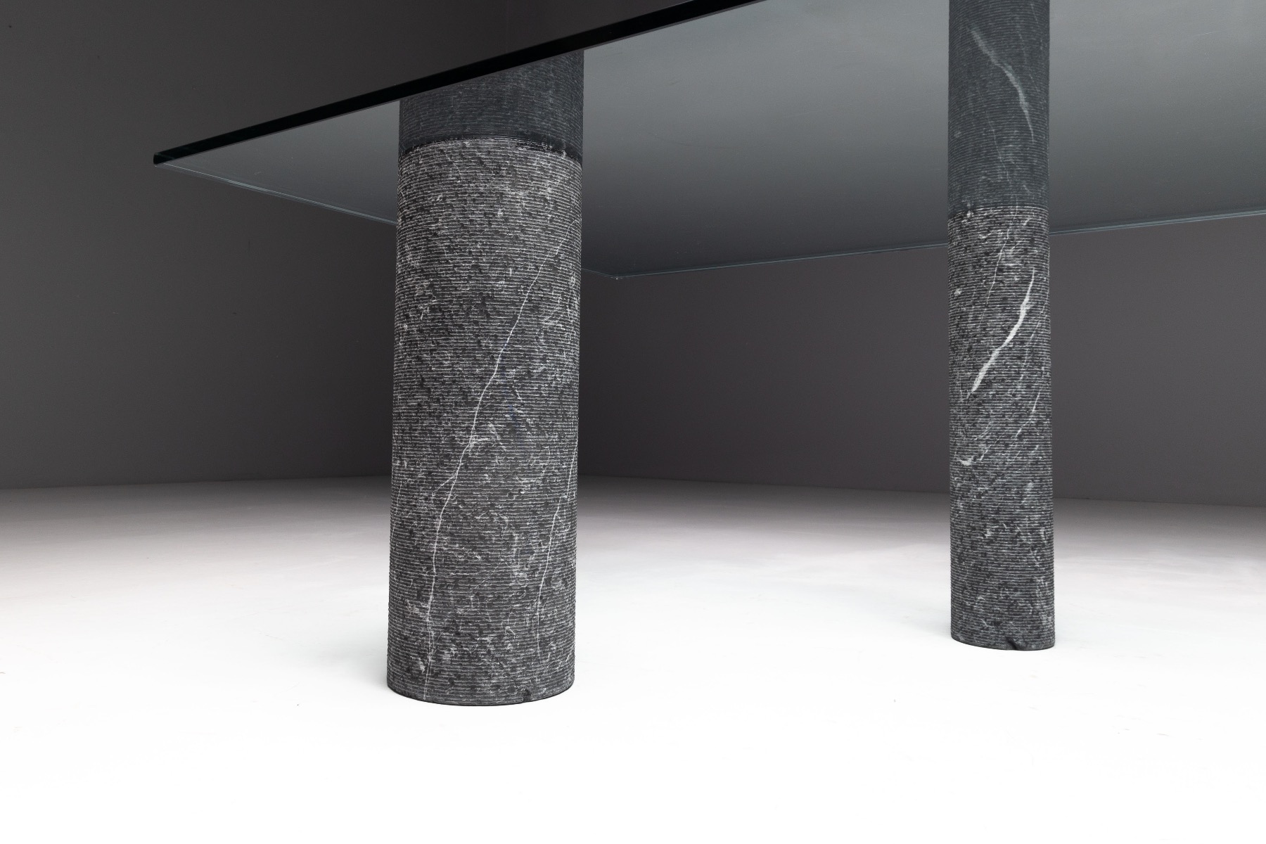Marble and Glass Dining Table by Massimo Vignelli, Italy – 1980s