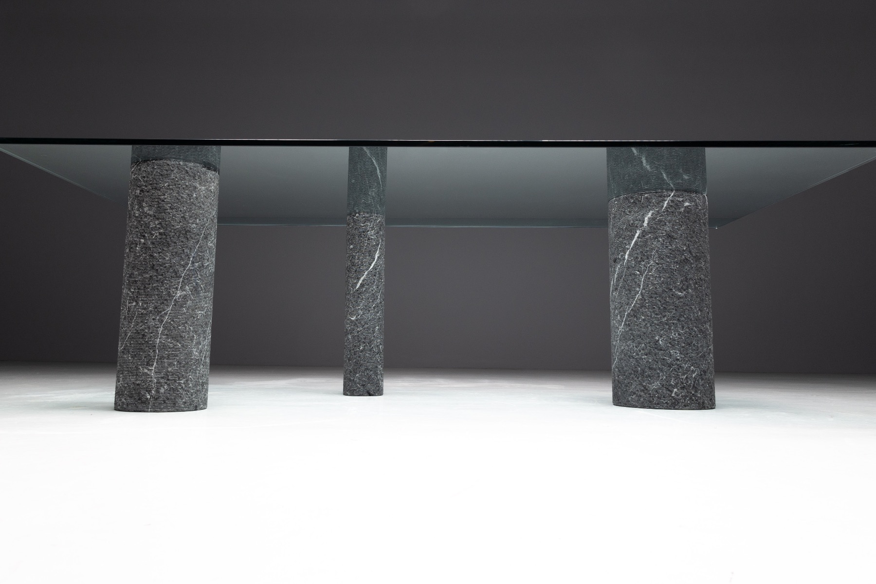 Marble and Glass Dining Table by Massimo Vignelli, Italy – 1980s