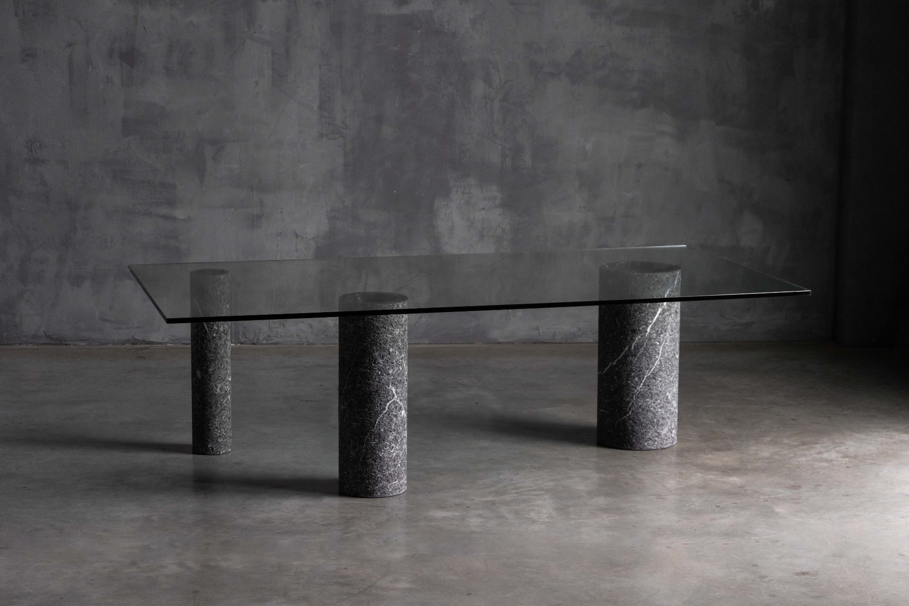 Marble and Glass Dining Table by Massimo Vignelli, Italy – 1980s
