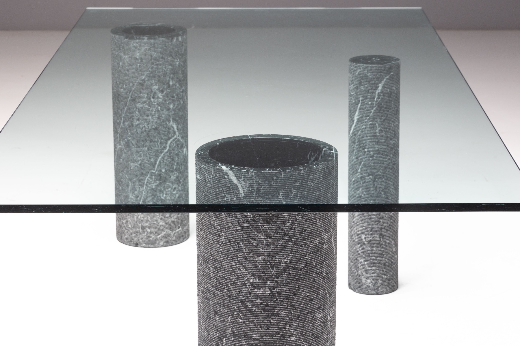 Marble and Glass Dining Table by Massimo Vignelli, Italy – 1980s