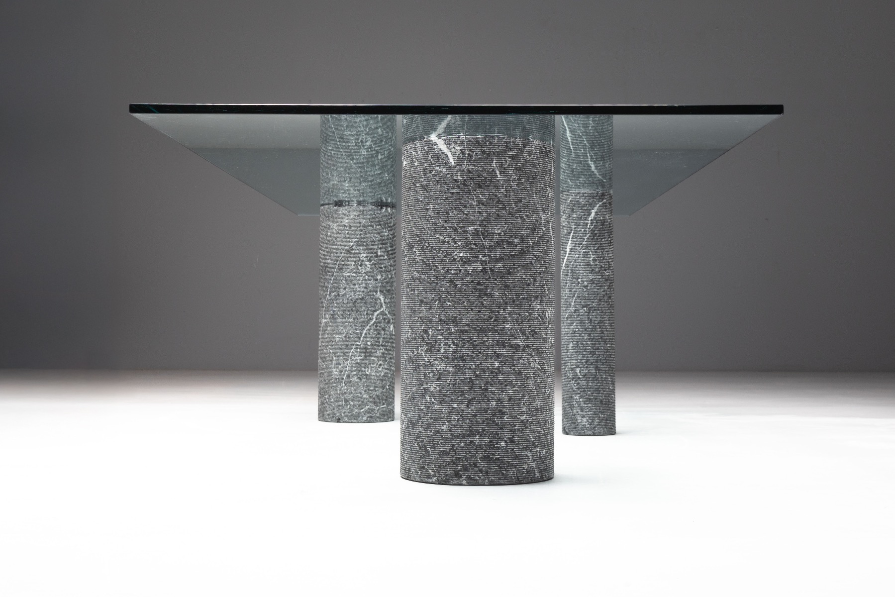 Marble and Glass Dining Table by Massimo Vignelli, Italy – 1980s