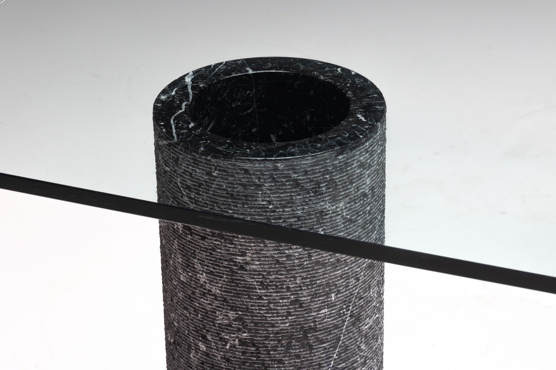 Marble and Glass Dining Table by Massimo Vignelli, Italy – 1980s