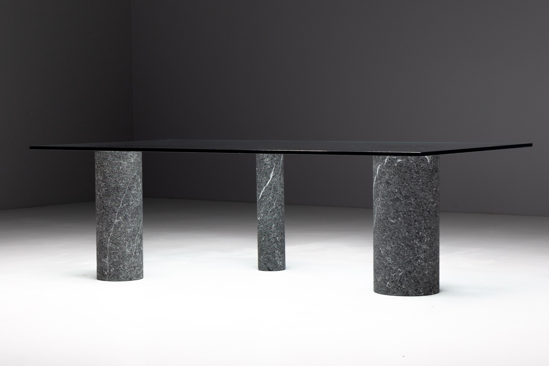 Marble and Glass Dining Table by Massimo Vignelli, Italy – 1980s