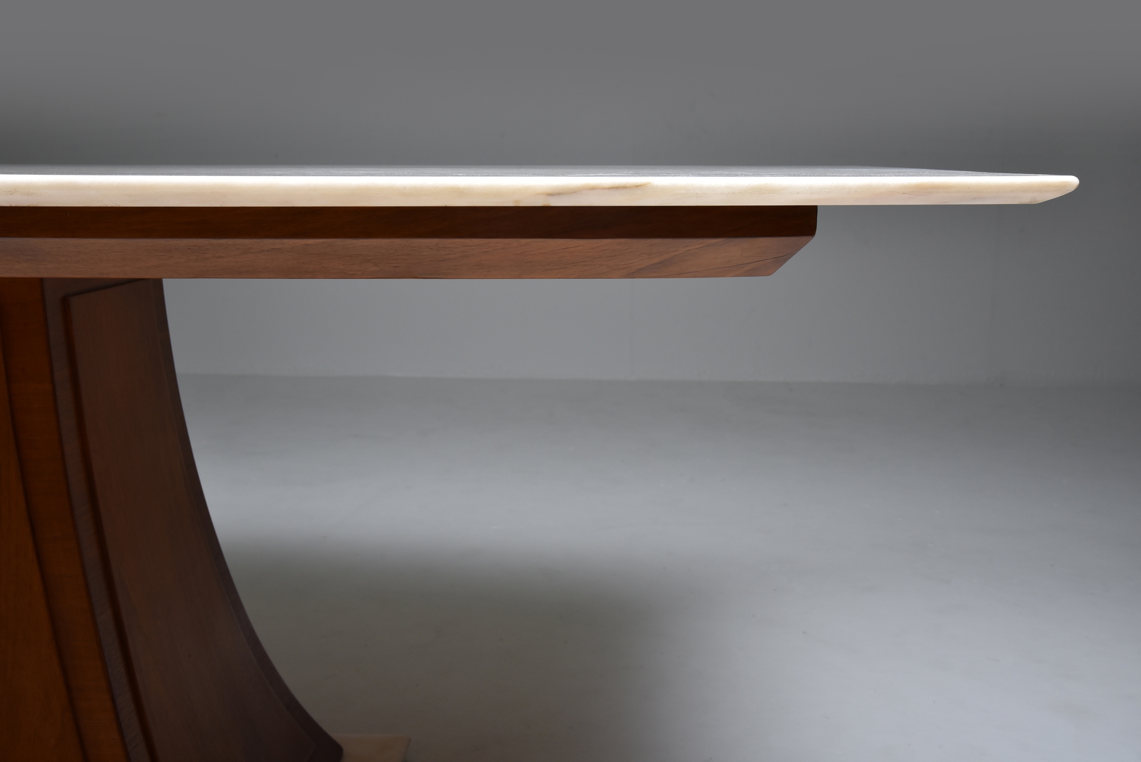 Italian Art Deco Dining Table with Marble Top Japan Inspired - 1940's