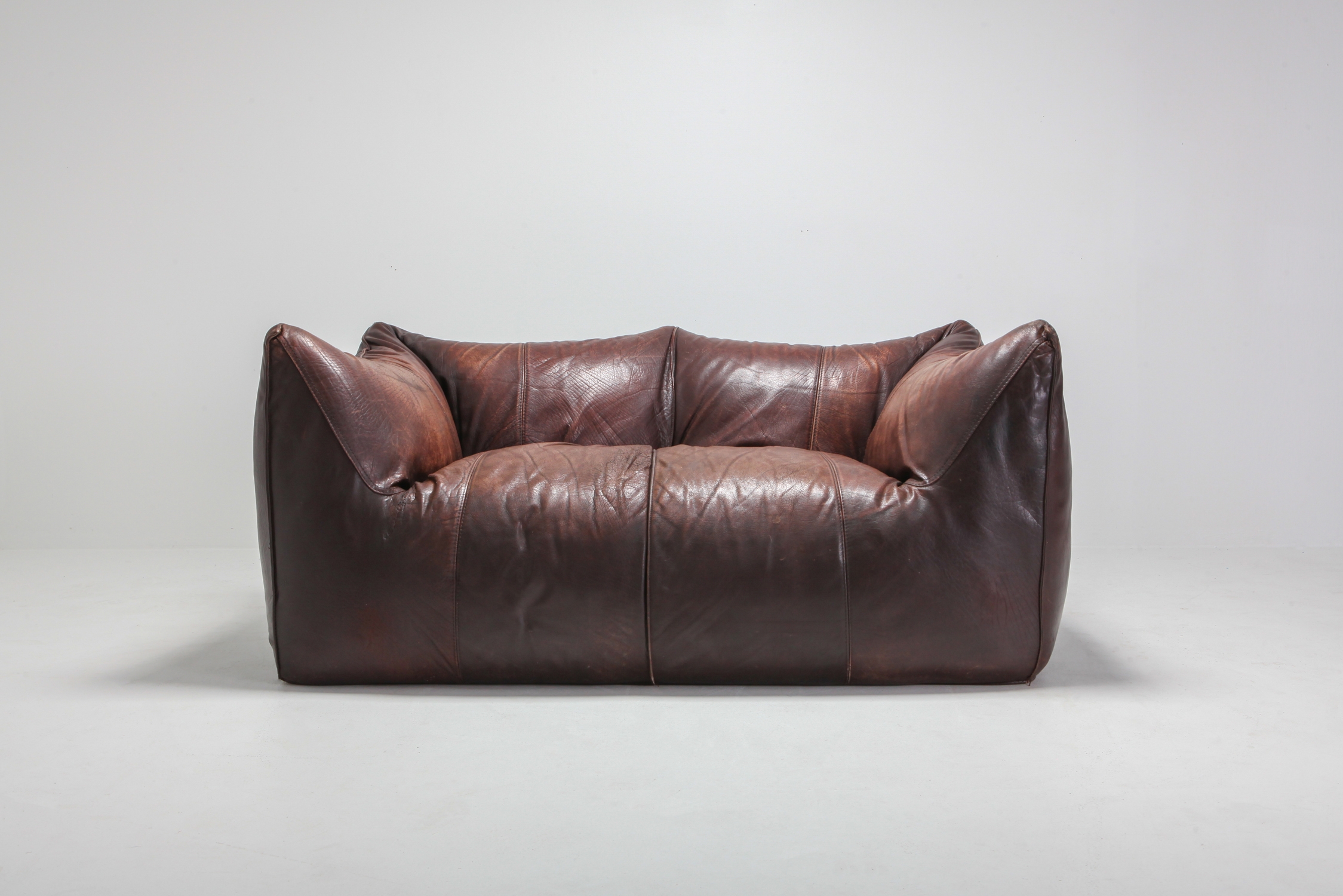 Bambole First Edition in Brown Leather by Mario Bellini - 1970s