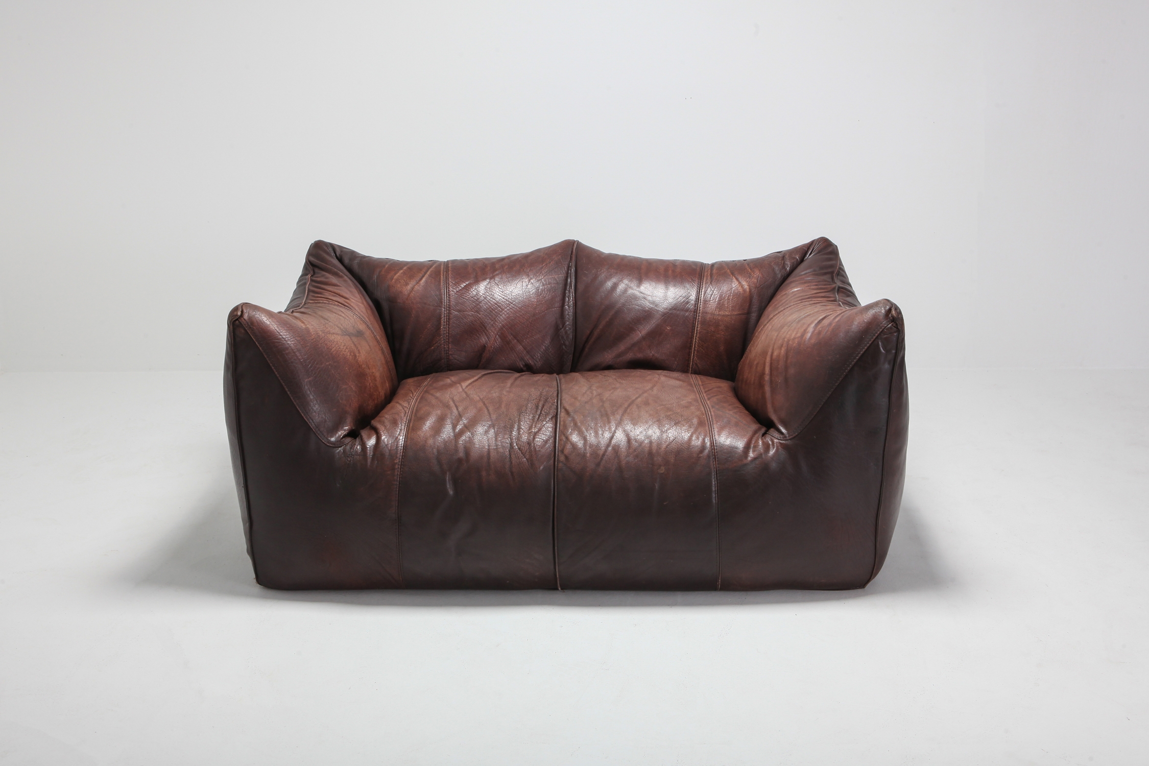 Bambole First Edition in Brown Leather by Mario Bellini - 1970s