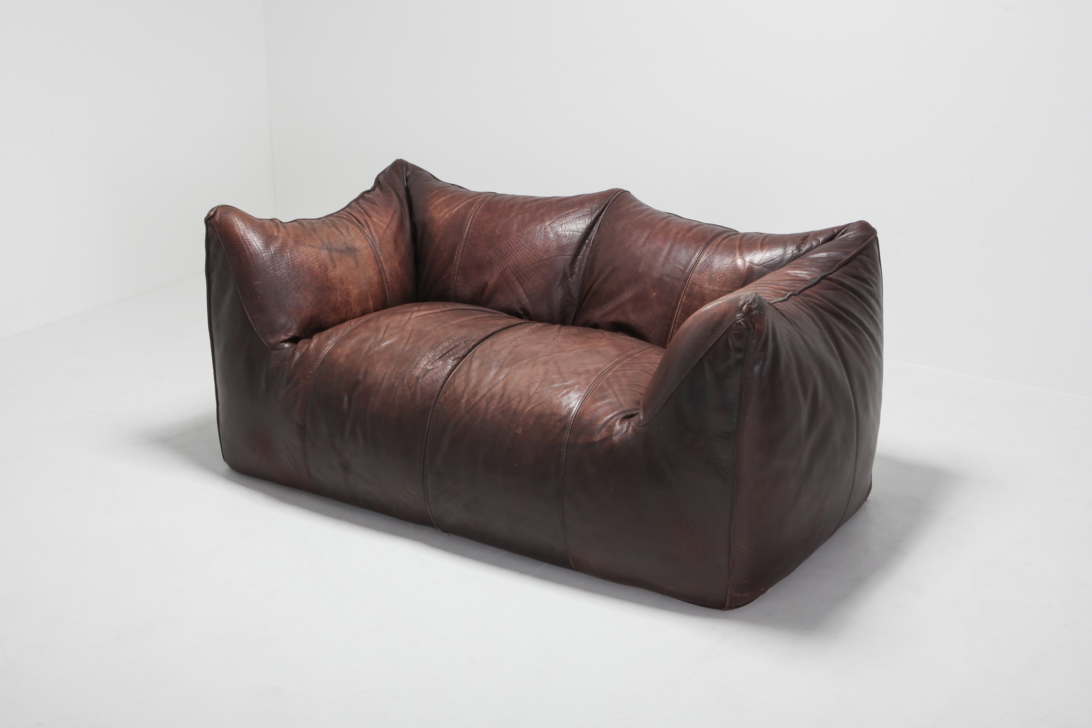 Bambole First Edition in Brown Leather by Mario Bellini - 1970s
