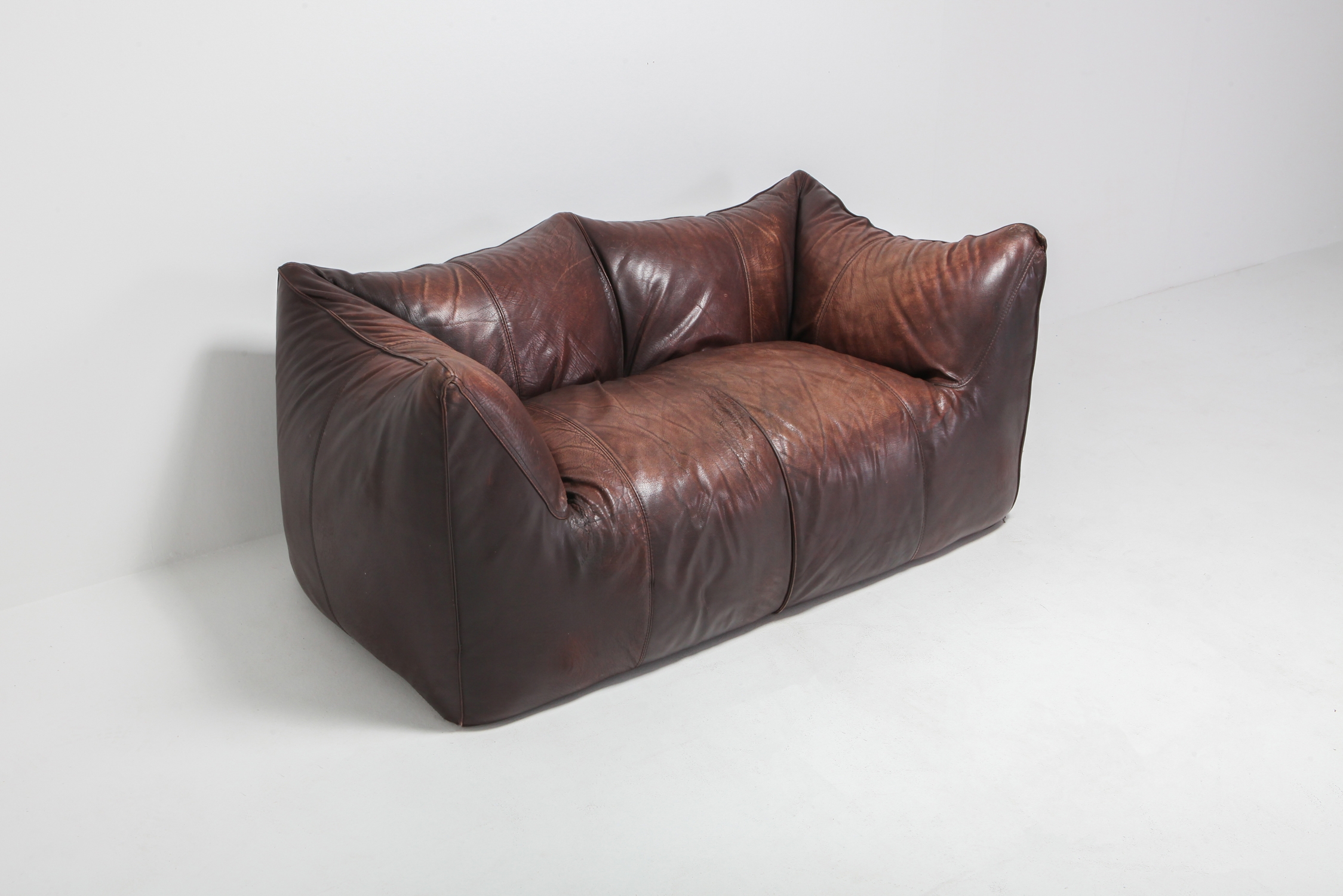 Bambole First Edition in Brown Leather by Mario Bellini - 1970s