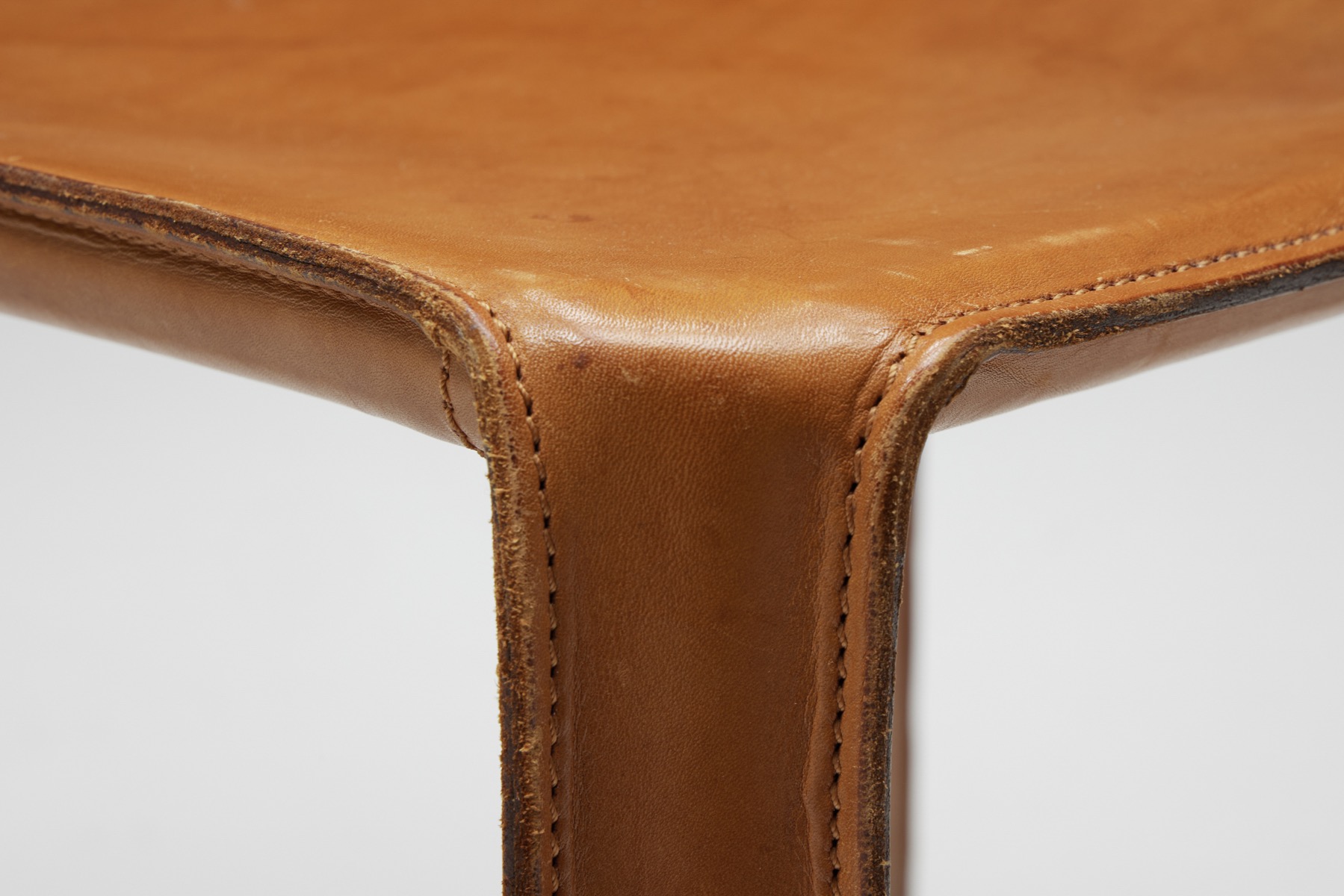 Mario Bellini Cab Cognac Leather Dining Chairs for Cassina - 1980's
