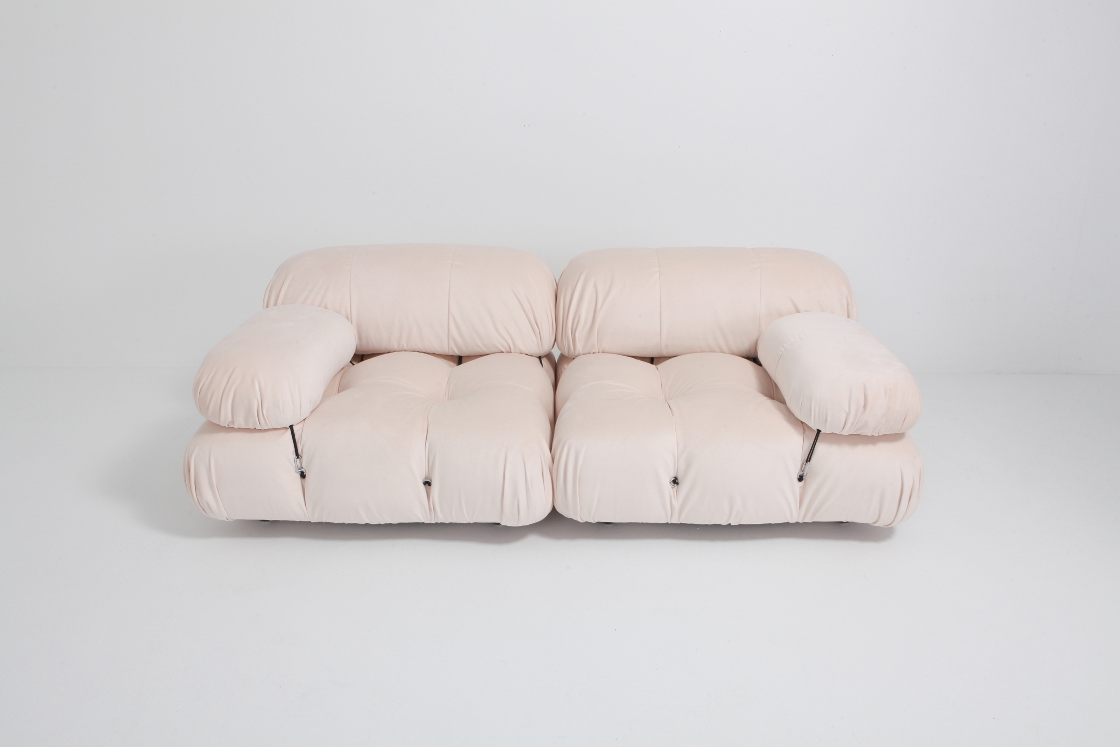 Mario Bellini Nude Rose Velvet 'Camaleonda' Sectional Sofa - 1970s