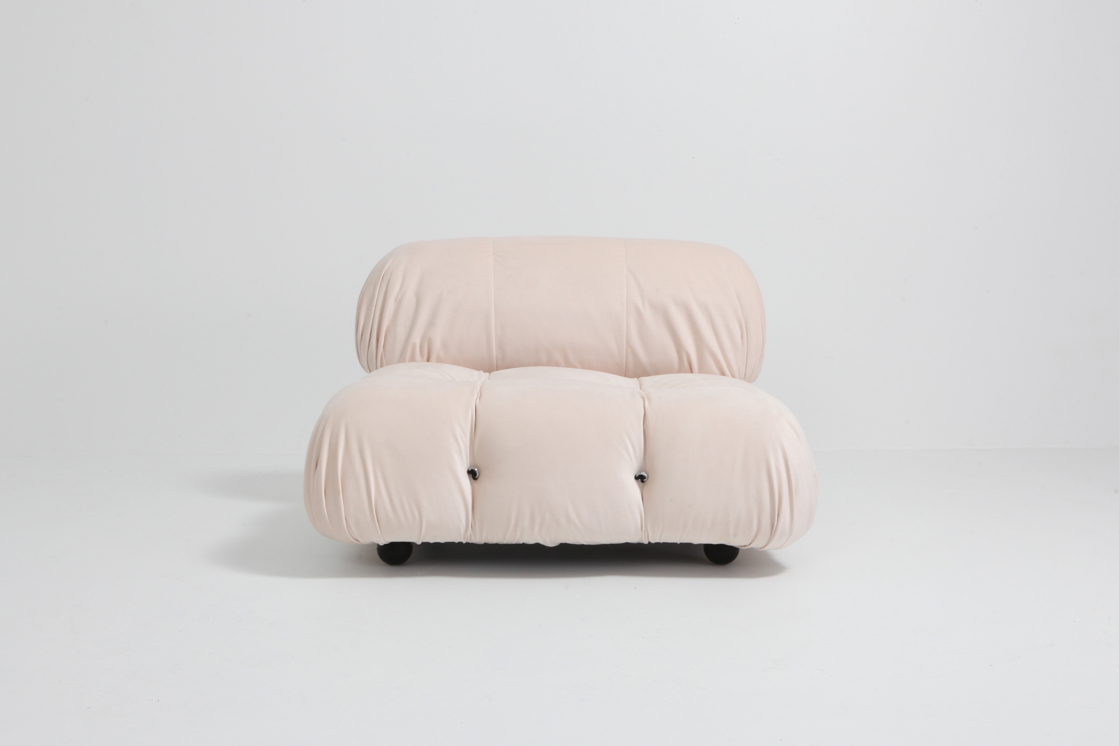 Mario Bellini Nude Rose Velvet 'Camaleonda' Sectional Sofa - 1970s