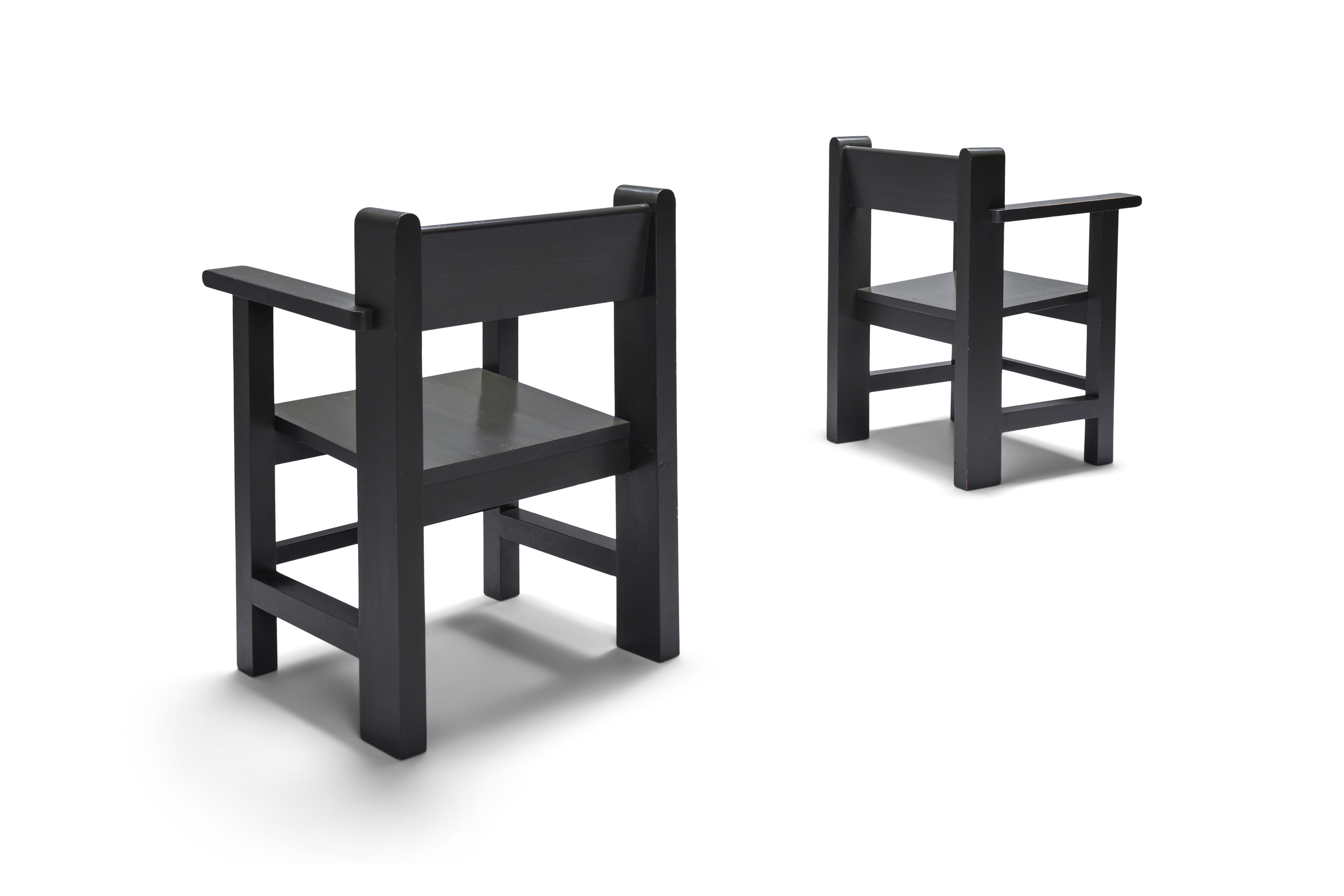 Dutch modernist pair of armchairs by Gerard Wijnen - 1950s