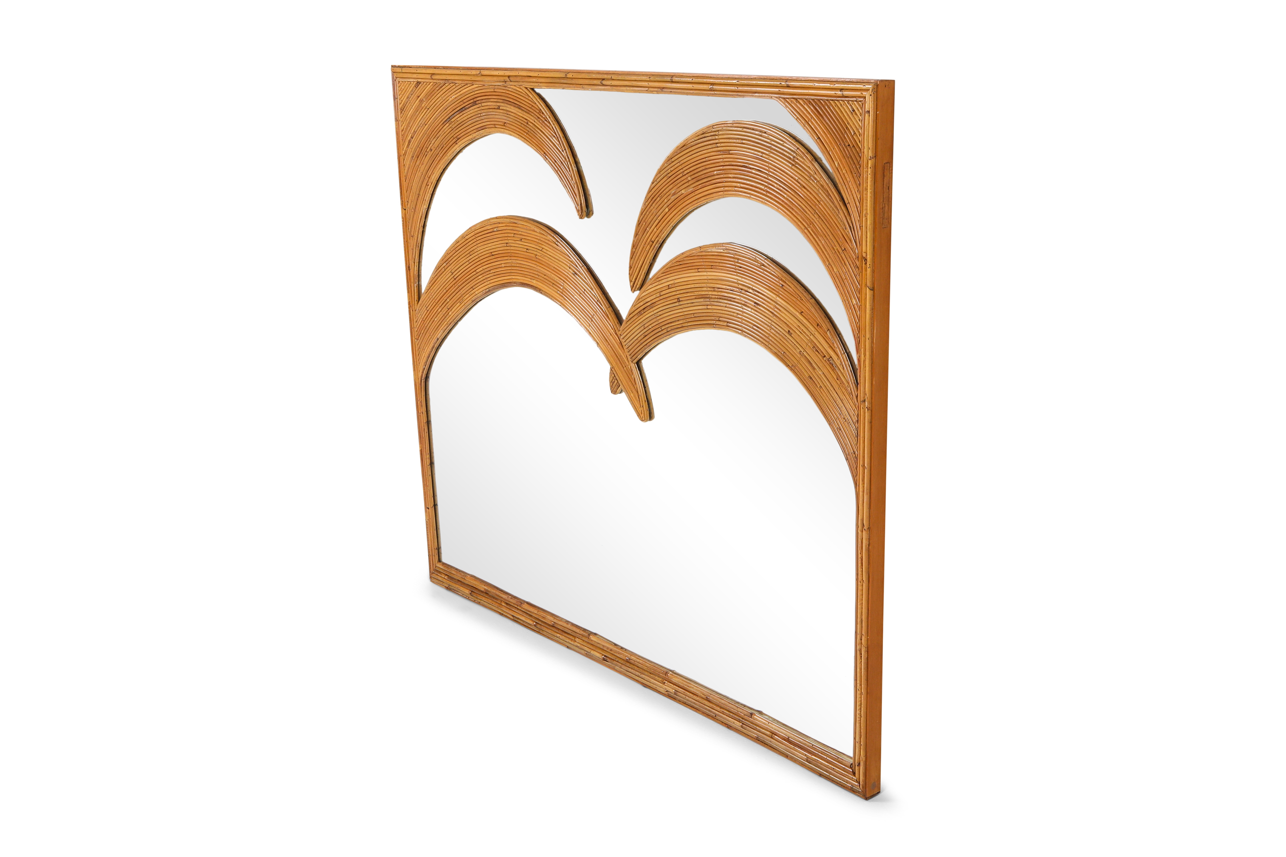 Vivai Del Sud Large Tropicalist Mirror - 1970s