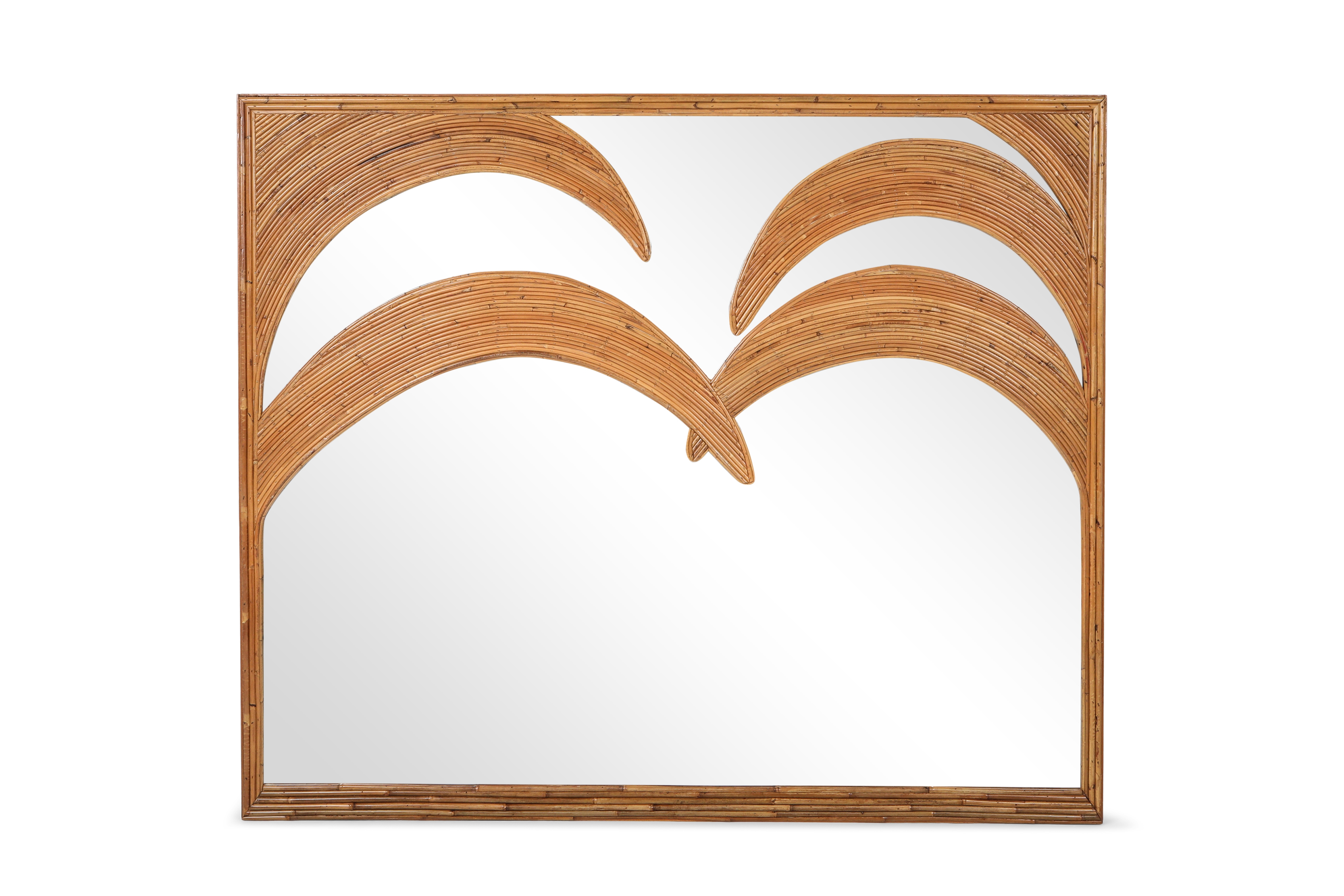 Vivai Del Sud Large Tropicalist Mirror - 1970s