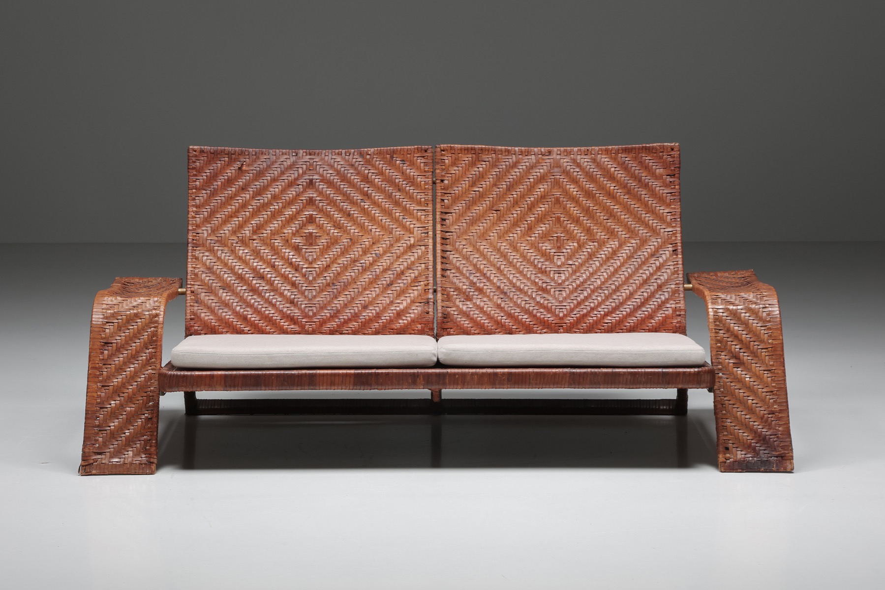 Marzio Cecchi Leather 2-Seater Couch - 1970's