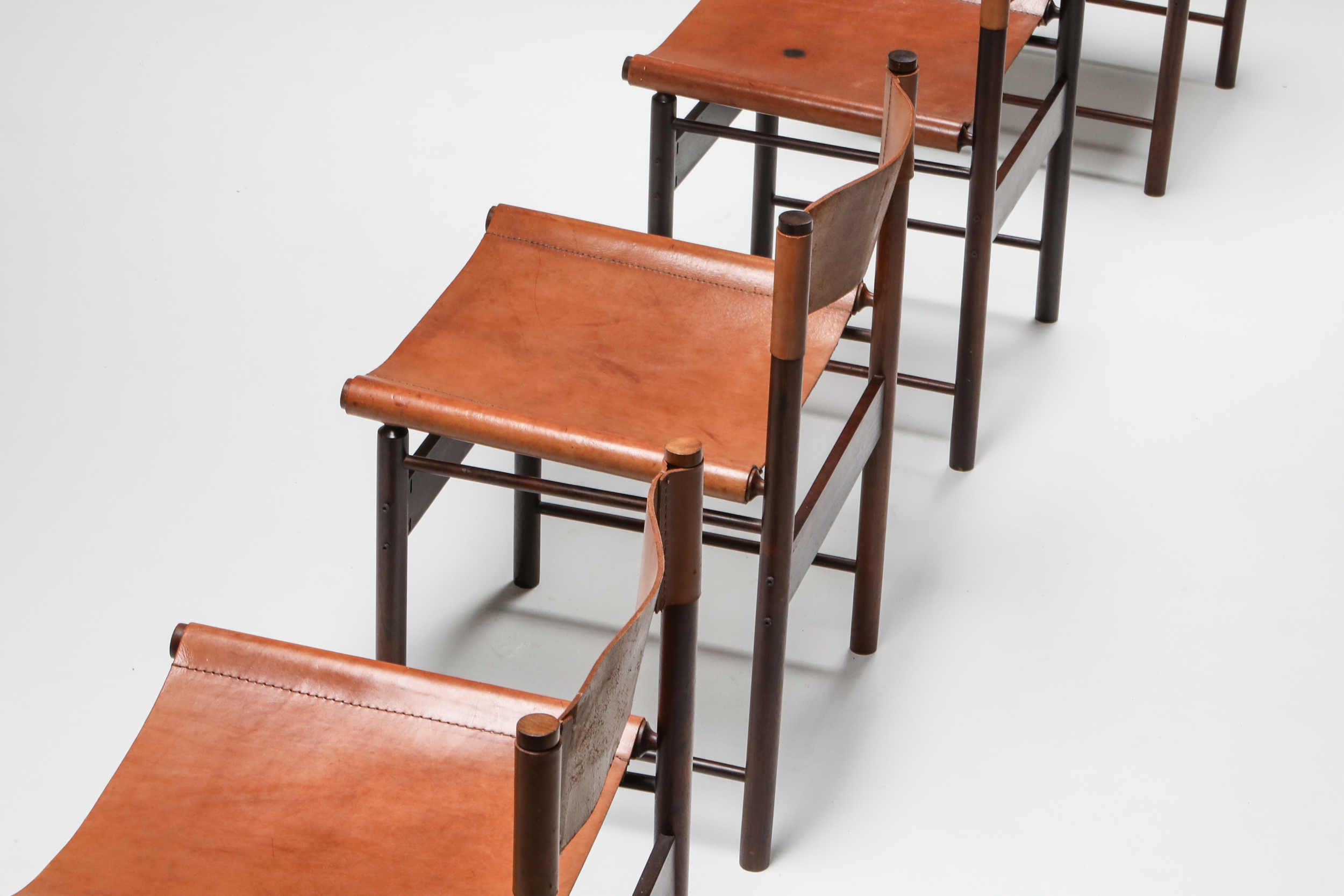 Zalszupin Jacaranda Dining Chair with Cognac Saddle Leather Seating - 1950s