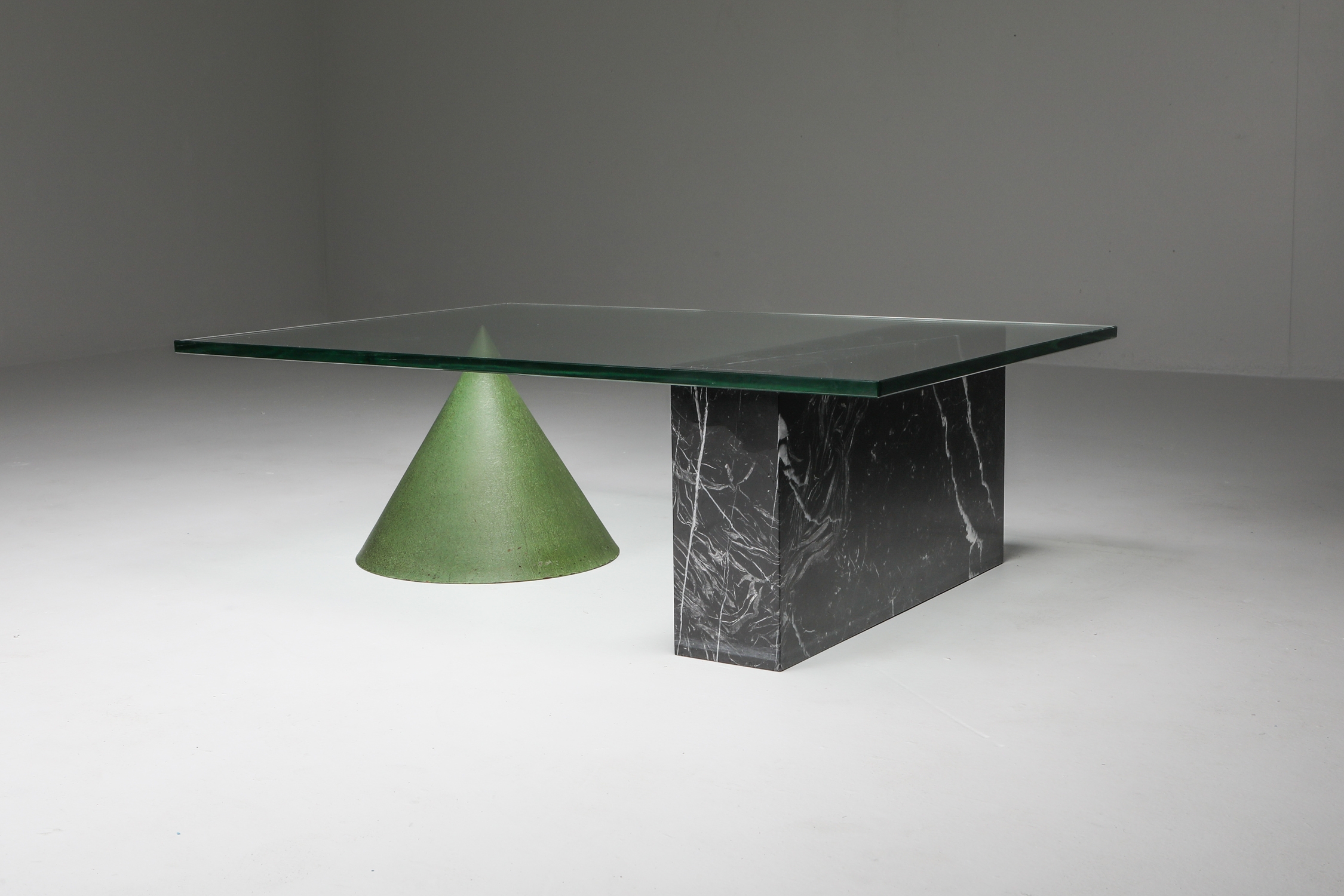 Vignelli Marble and Copper 'Kono' Coffee Table - 1985