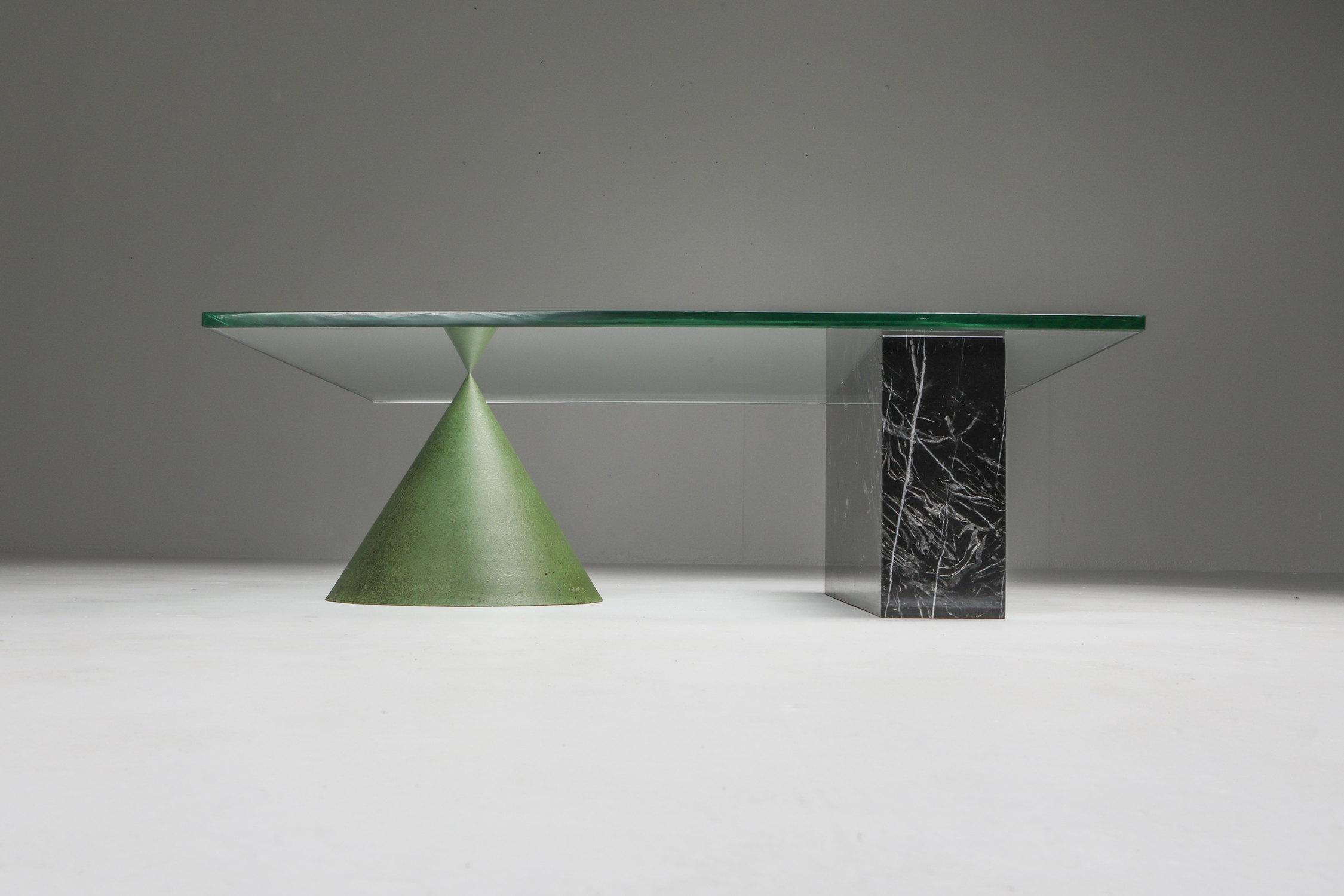 Vignelli Marble and Copper 'Kono' Coffee Table - 1985