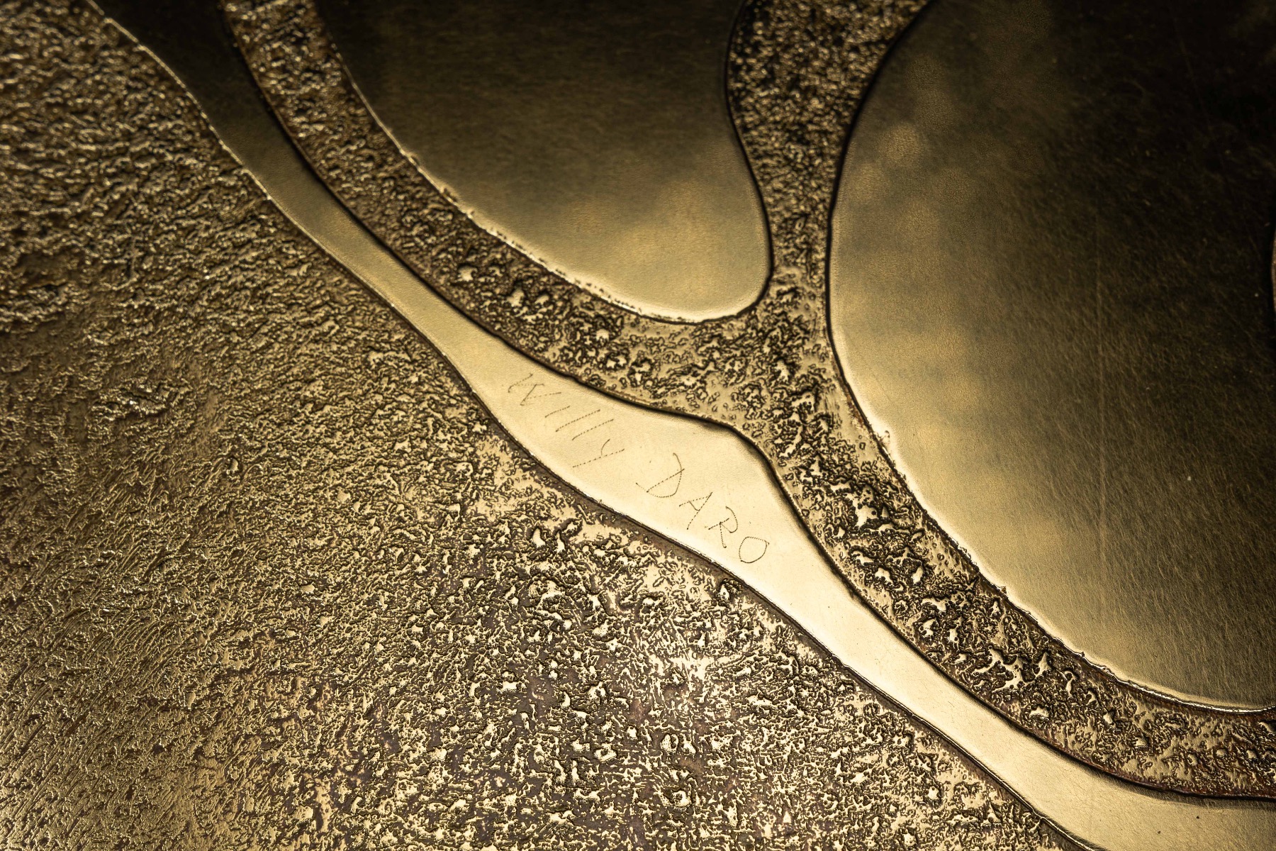 Brass Coffee Table by Willy Daro - 1970s