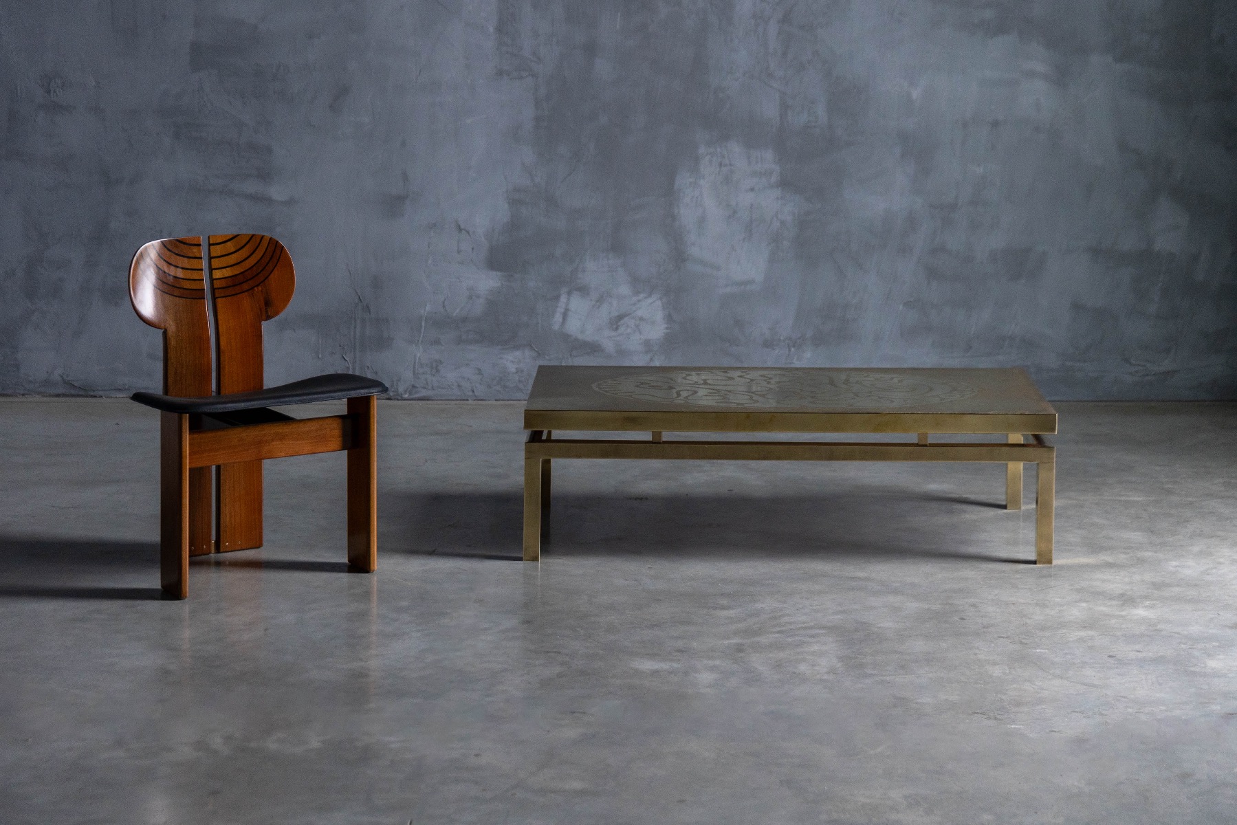 Brass Coffee Table by Willy Daro - 1970s