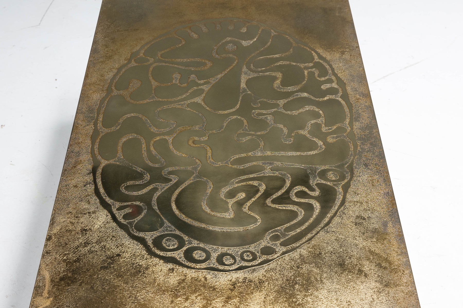 Brass Coffee Table by Willy Daro - 1970s