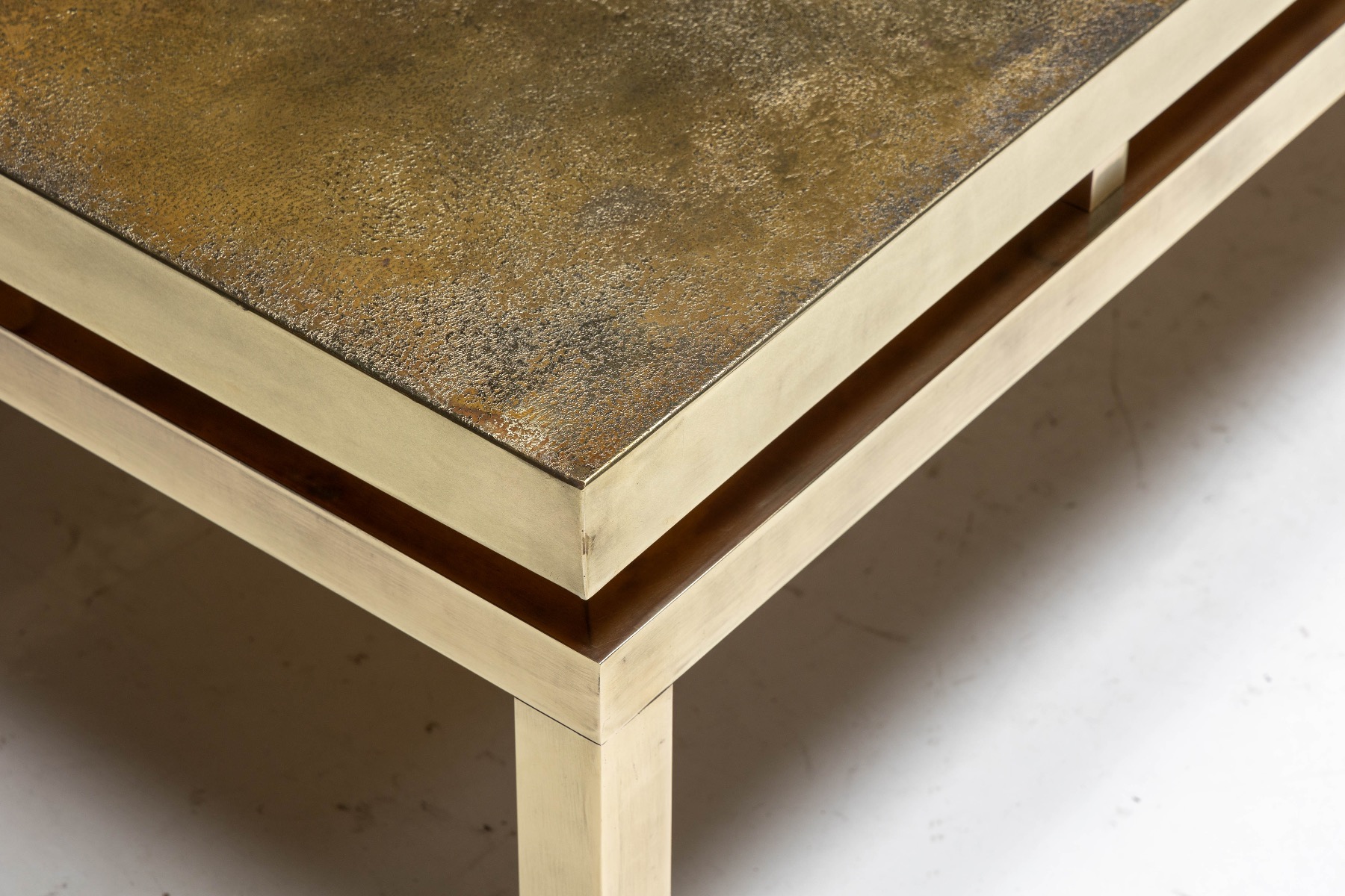 Brass Coffee Table by Willy Daro - 1970s
