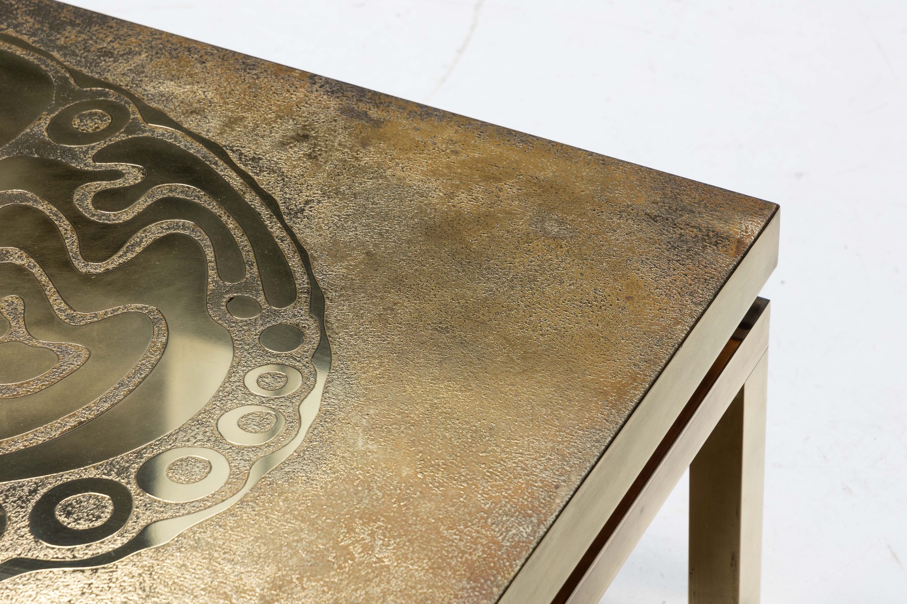 Brass Coffee Table by Willy Daro - 1970s