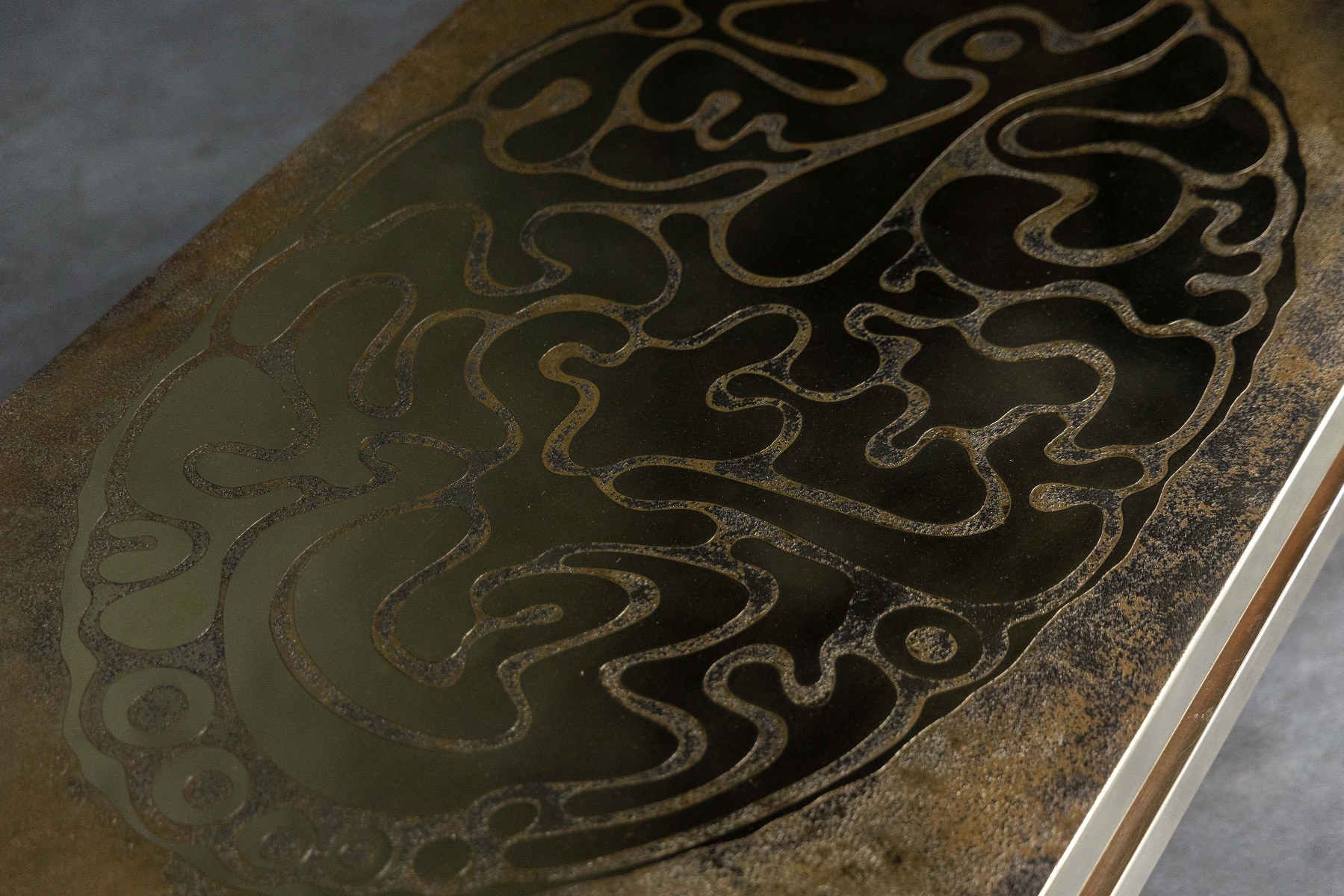 Brass Coffee Table by Willy Daro - 1970s