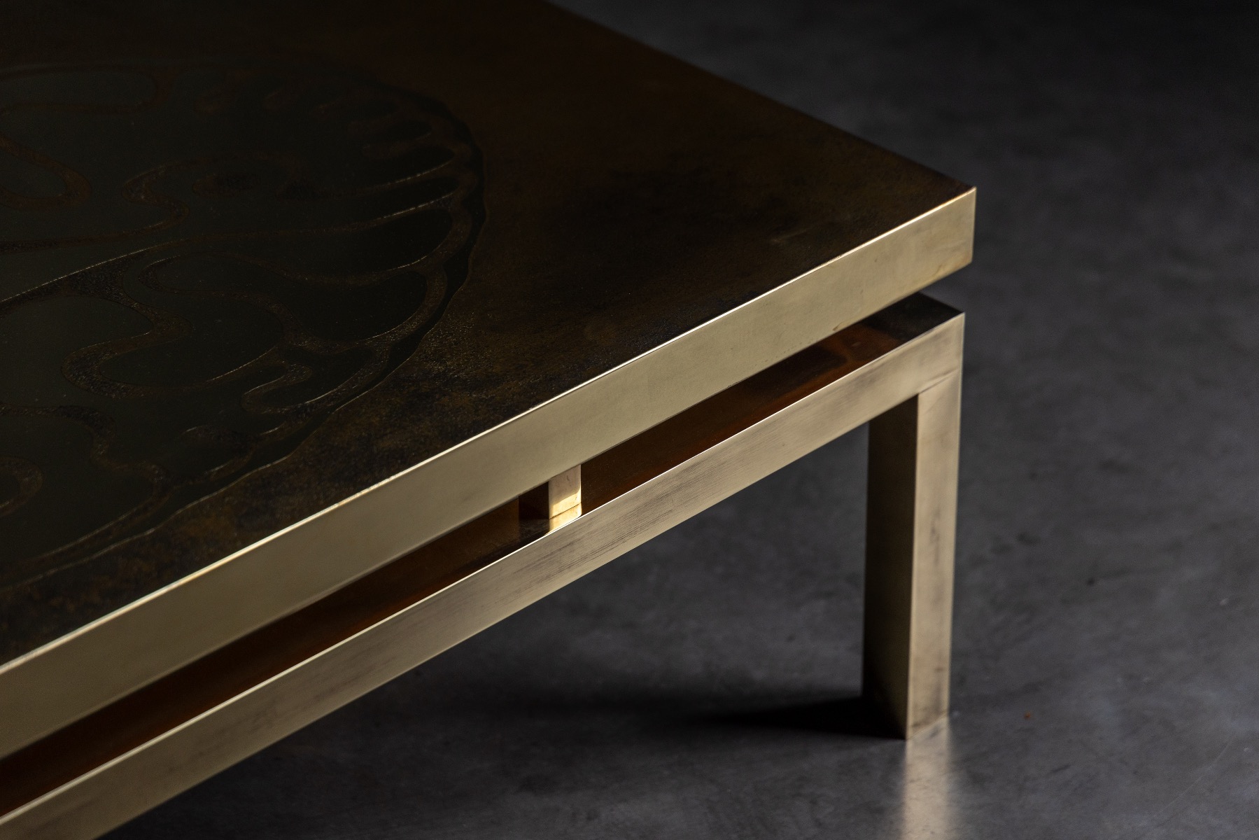 Brass Coffee Table by Willy Daro - 1970s