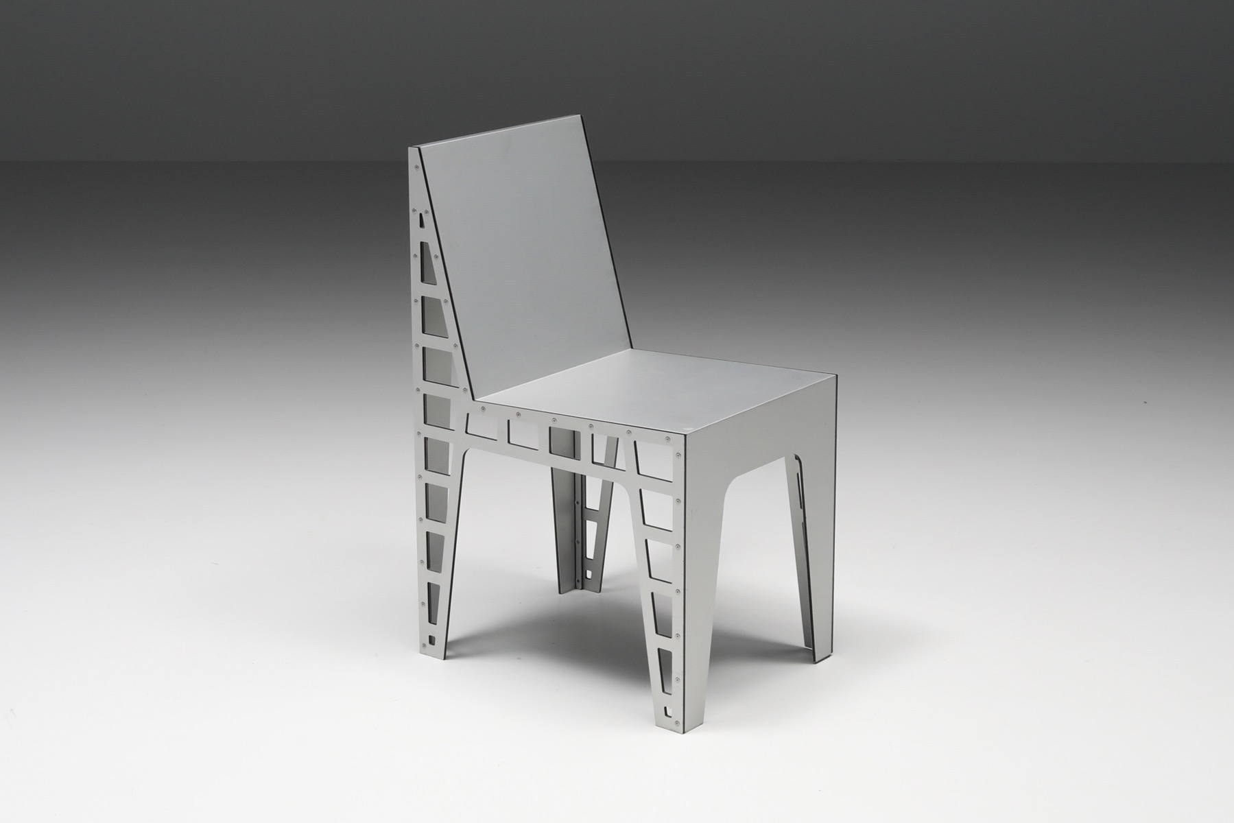 Richard Hutten Architectural Metal Side Chair - 1999