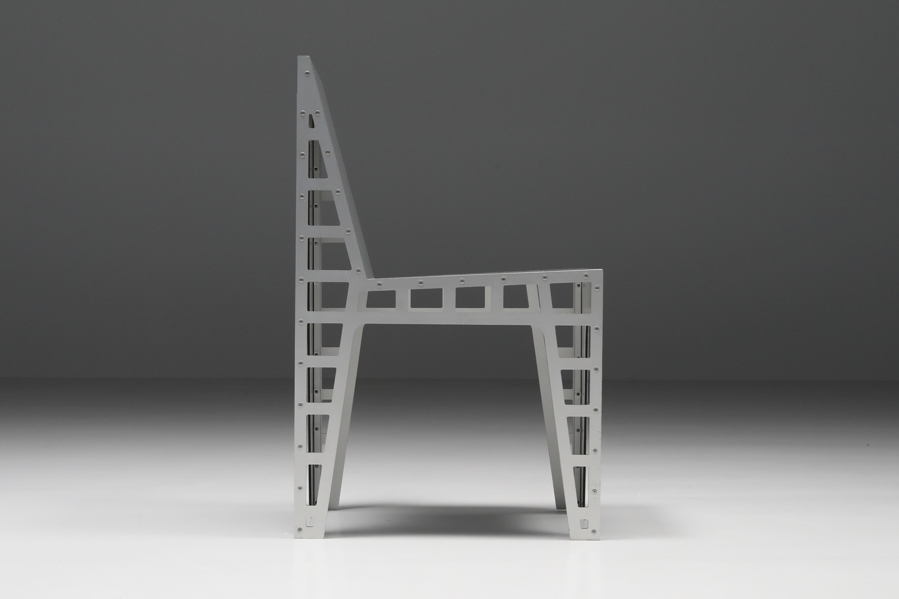 Richard Hutten Architectural Metal Side Chair - 1999
