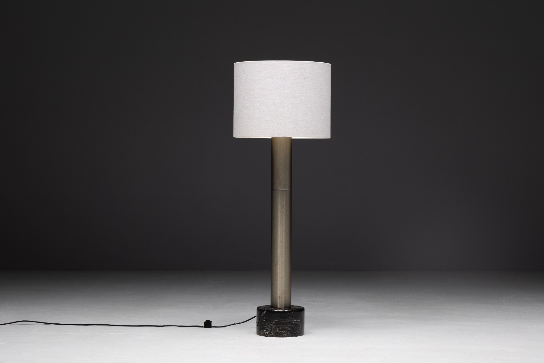 Floor Lamp with Marble Base - 1980s 