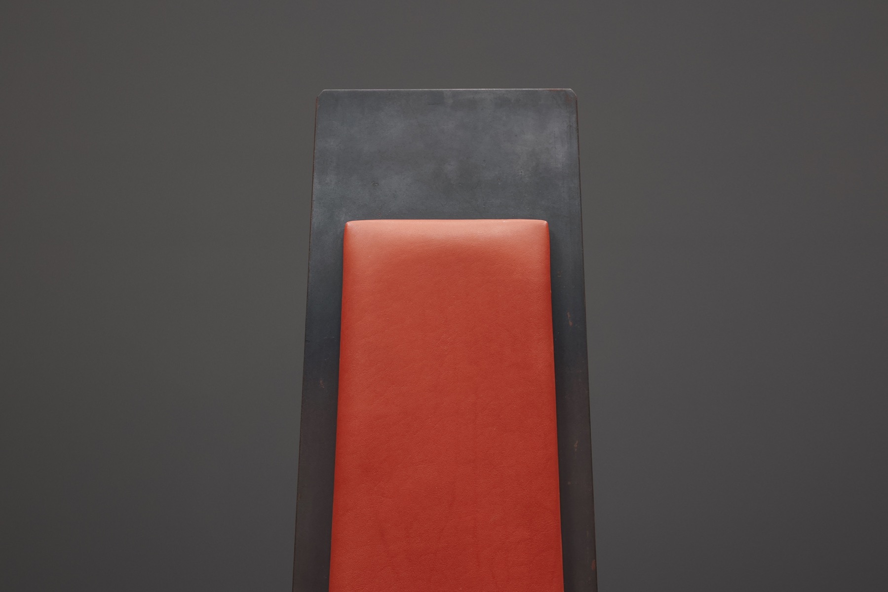 Postmodern Metal & Leather Dining Chair - 1980's