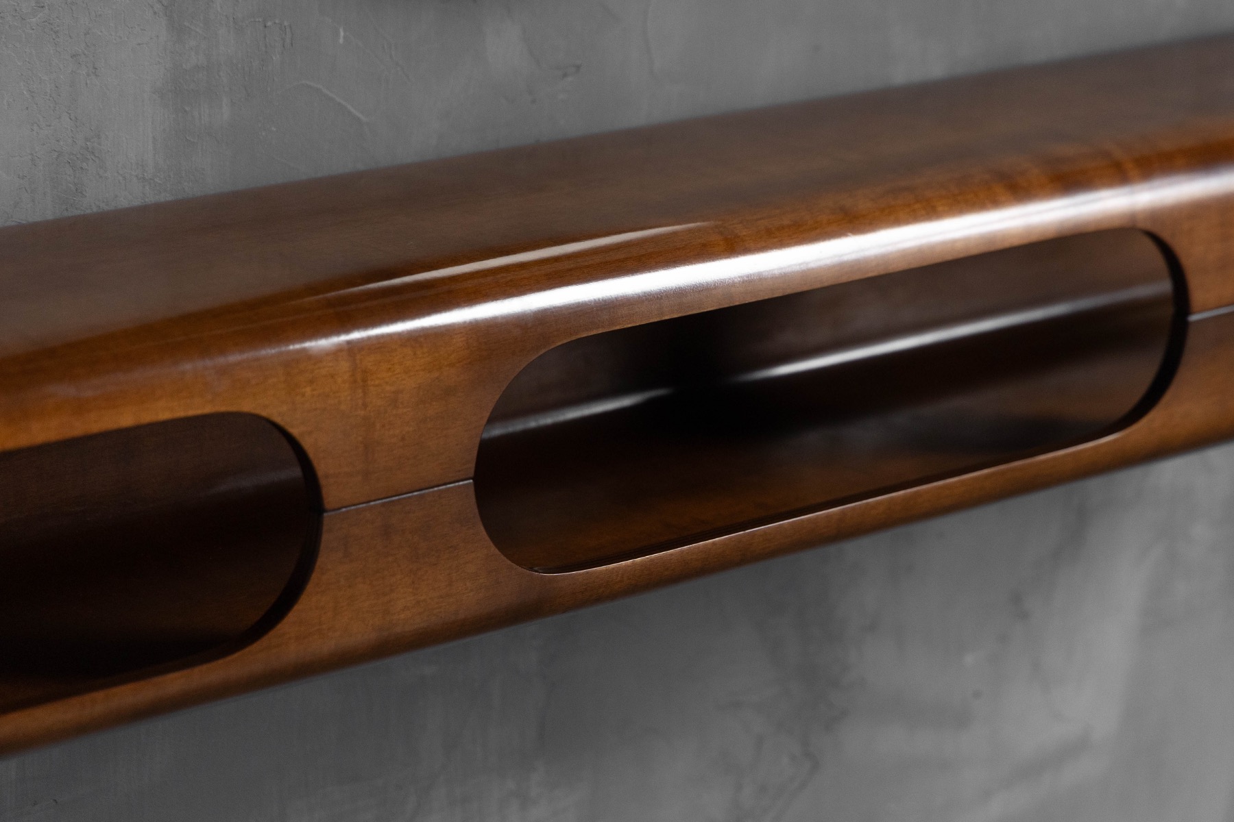 Mid-Century Modern Wall Shelf & Mirror Set, Italy - 1960s