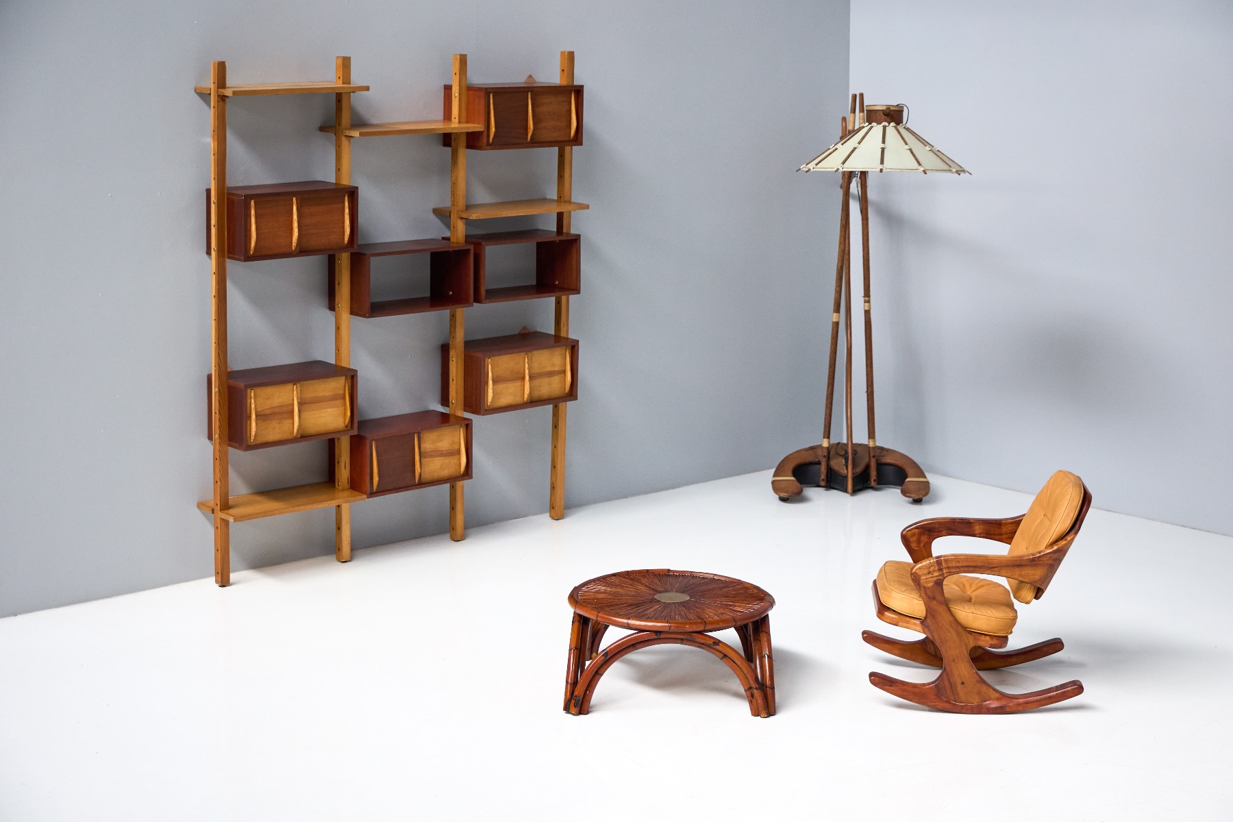 Mid-century Modern Wall Unit in the Style of Charlotte Perriand - 1970s
