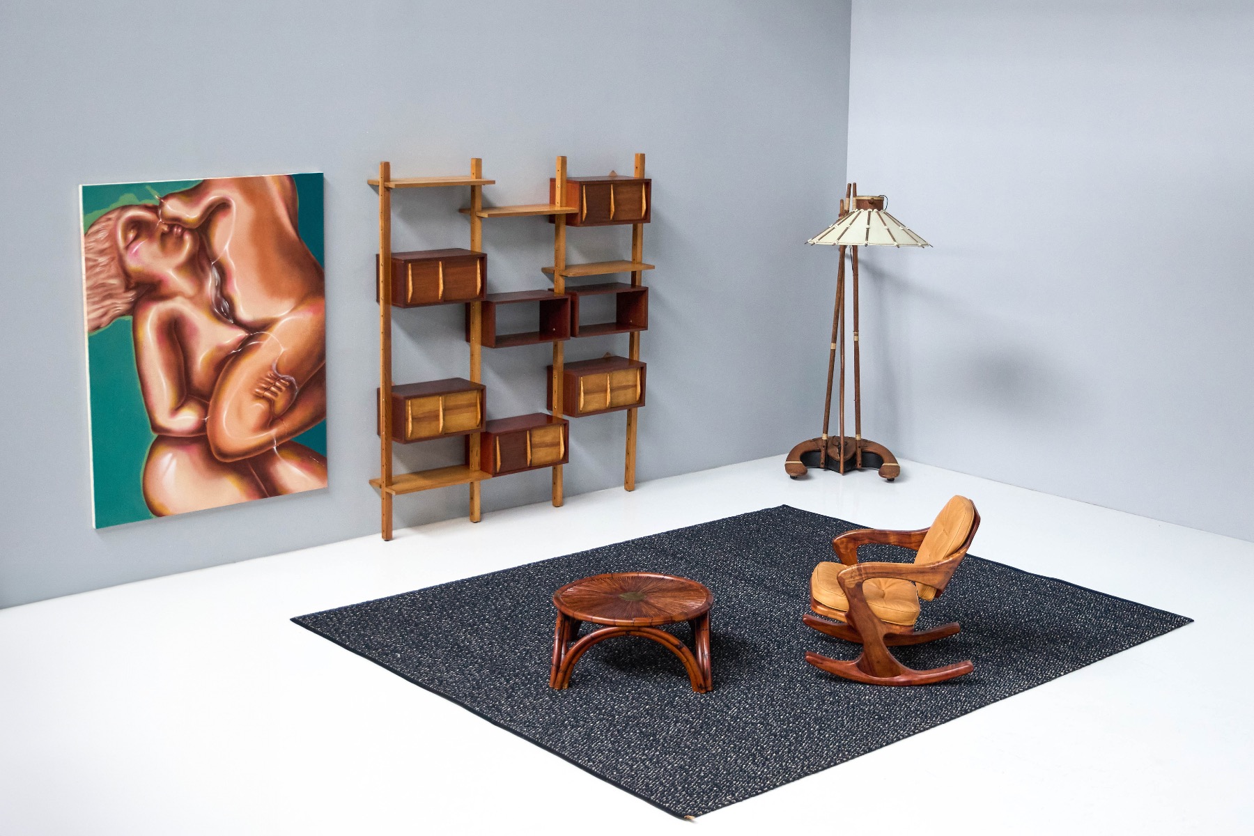 Mid-century Modern Wall Unit in the Style of Charlotte Perriand - 1970s